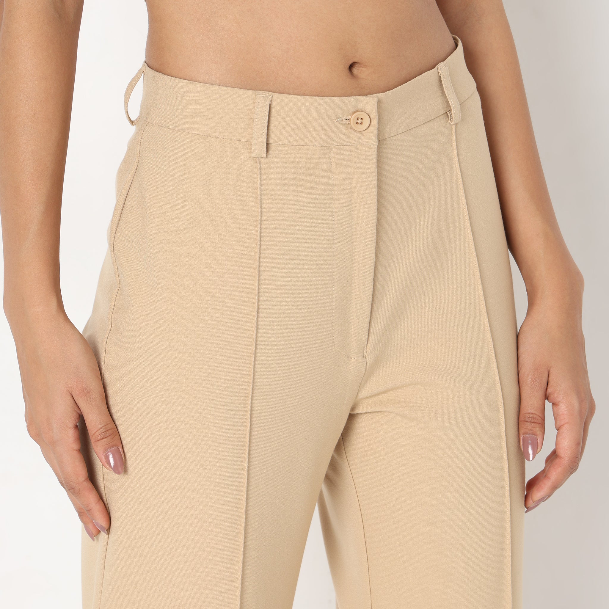 Regular Fit Solid Trousers - Image 4