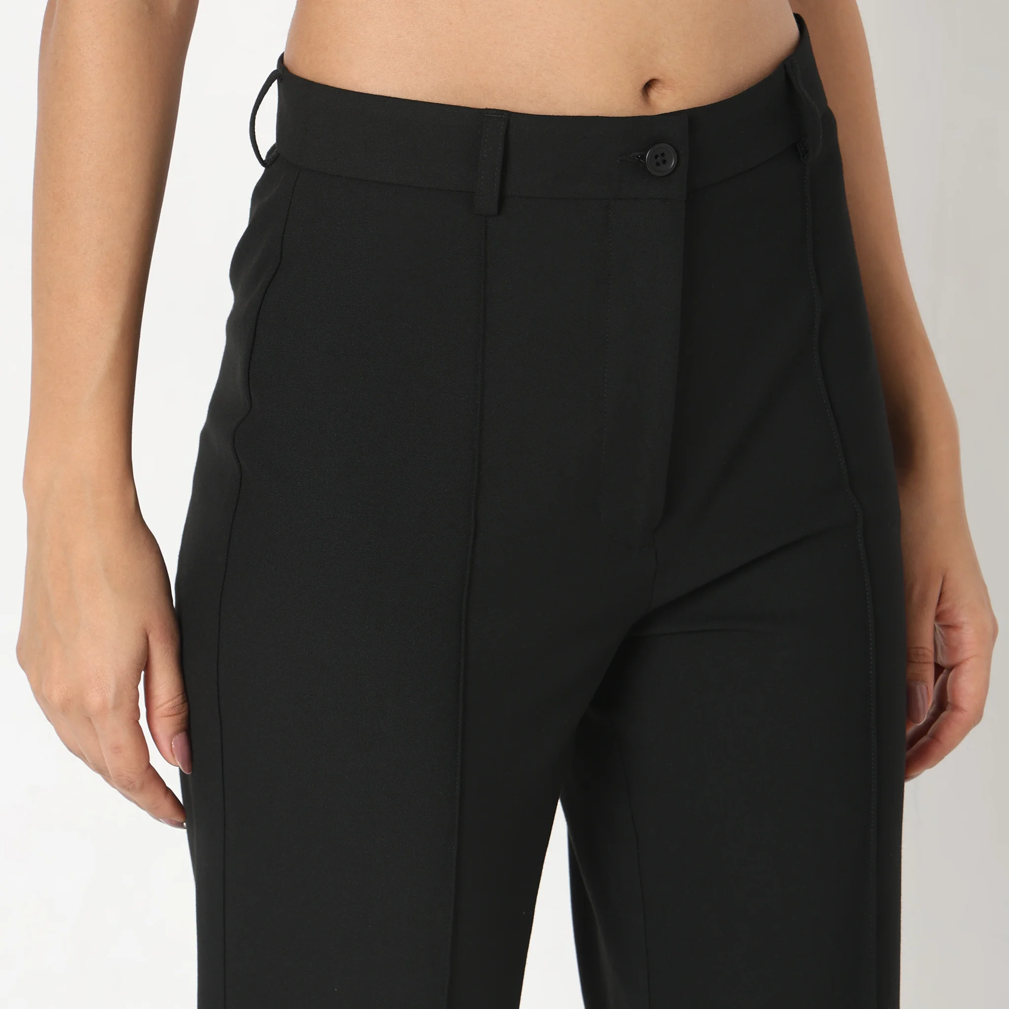 Regular Fit Solid Trousers - Image 9