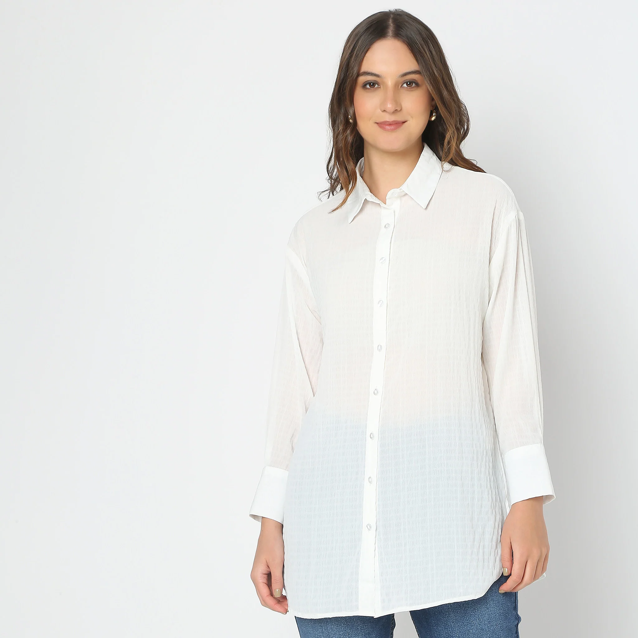 Regular Fit Solid Tunic - Image 2