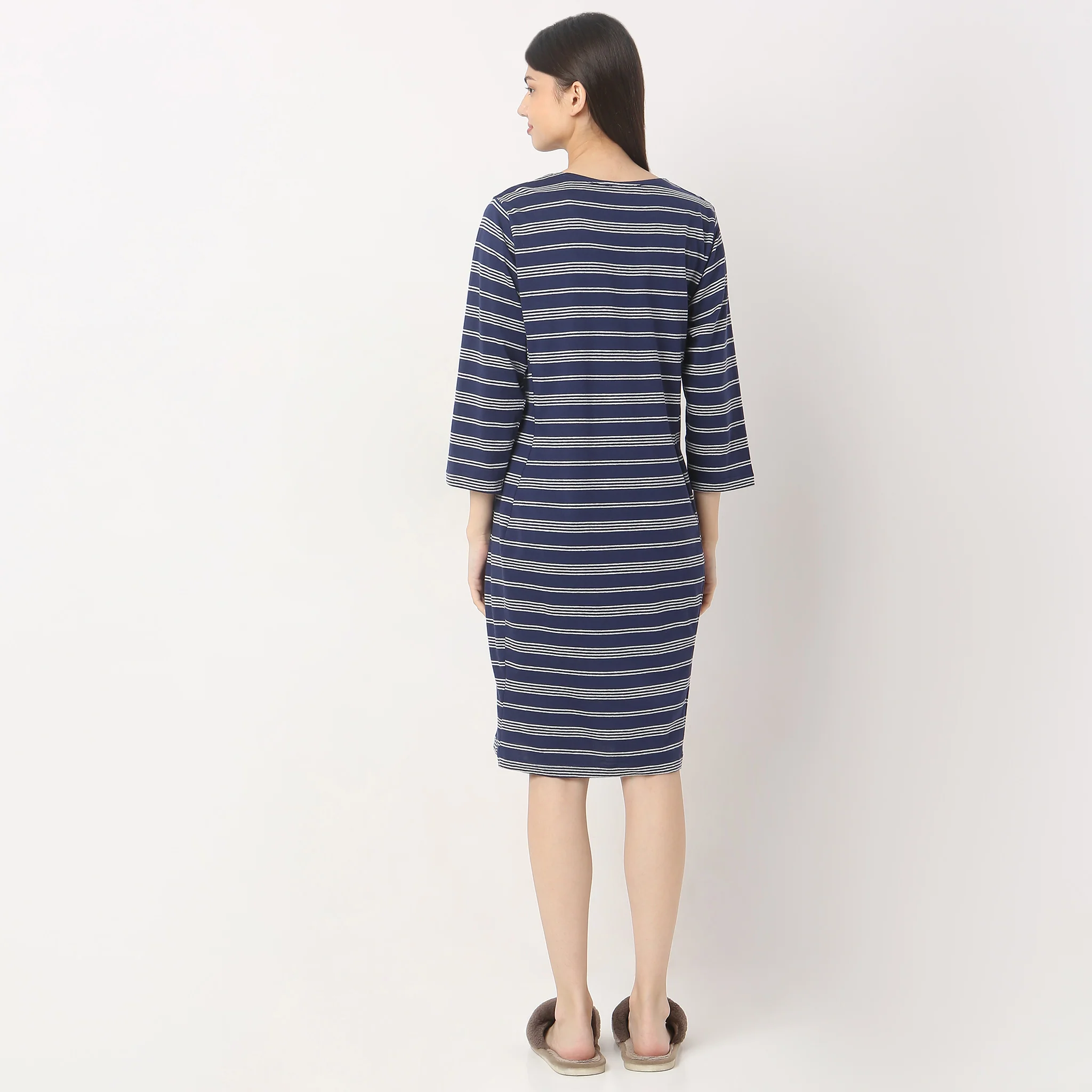 Regular Fit Striped Gown - Image 3