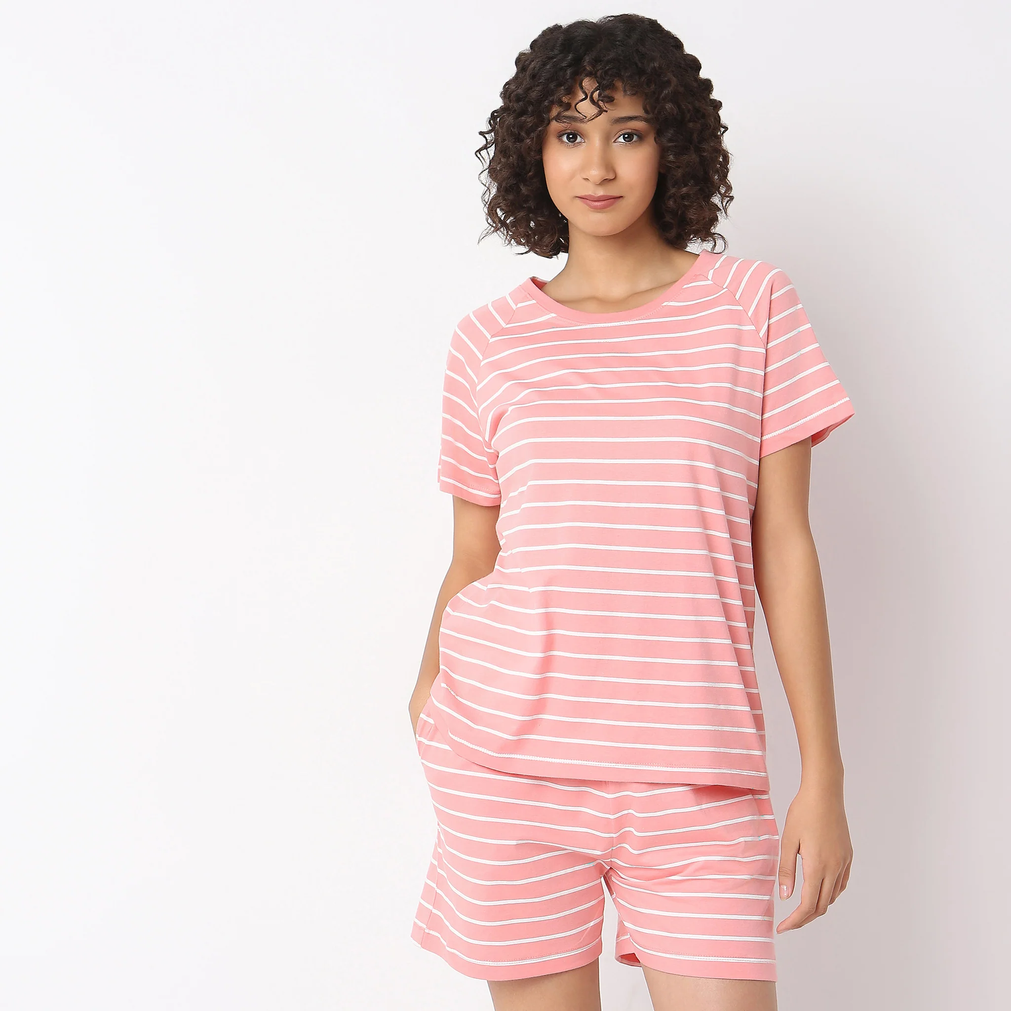 Knitted Striped Lounge T-Shirt - Image 2