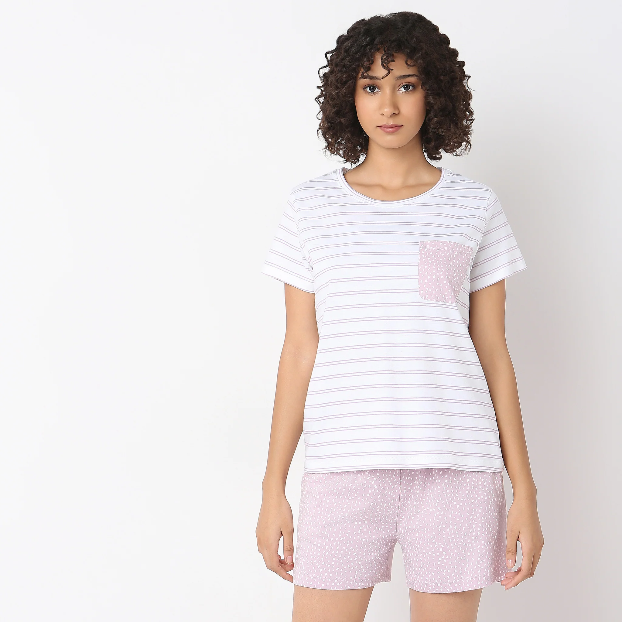 Knitted Striped Lounge T-Shirt - Image 2