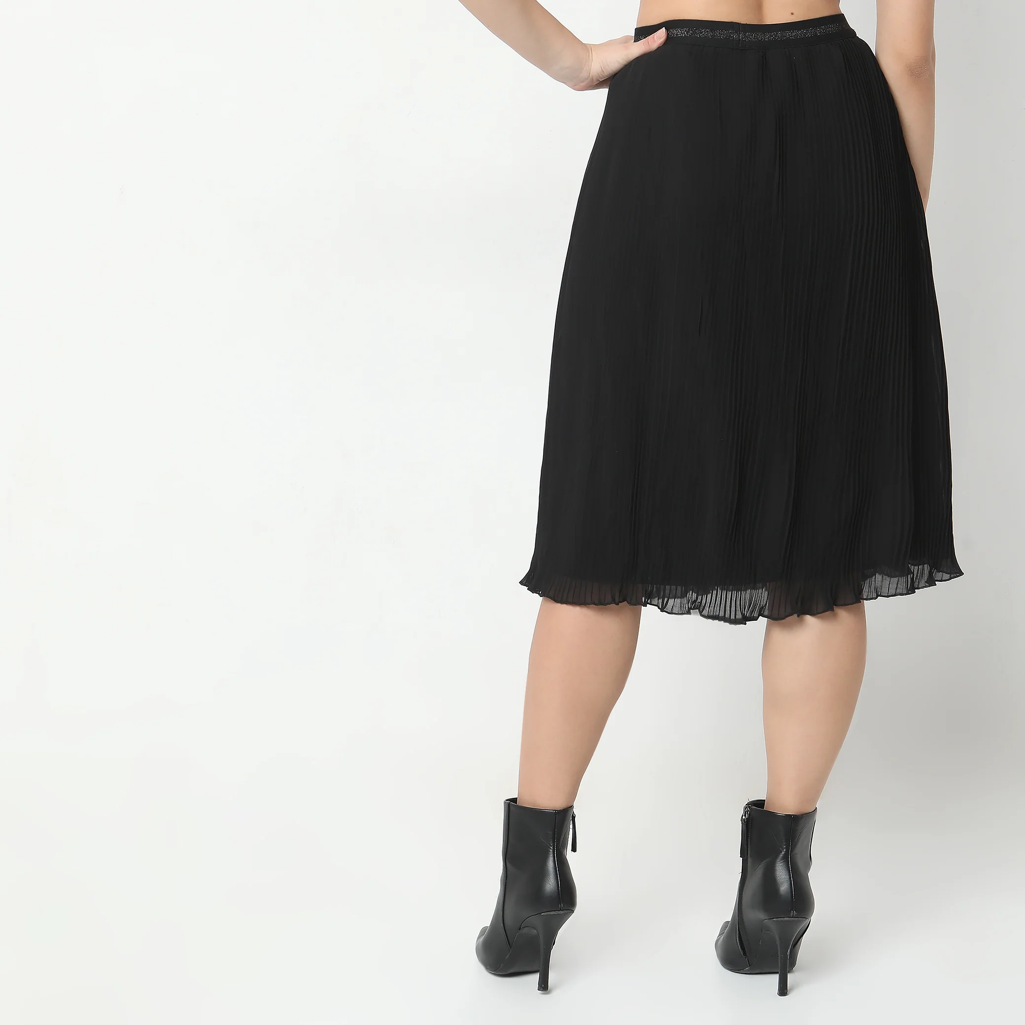 Regular Fit Striped Mid Rise Skirt - Image 3