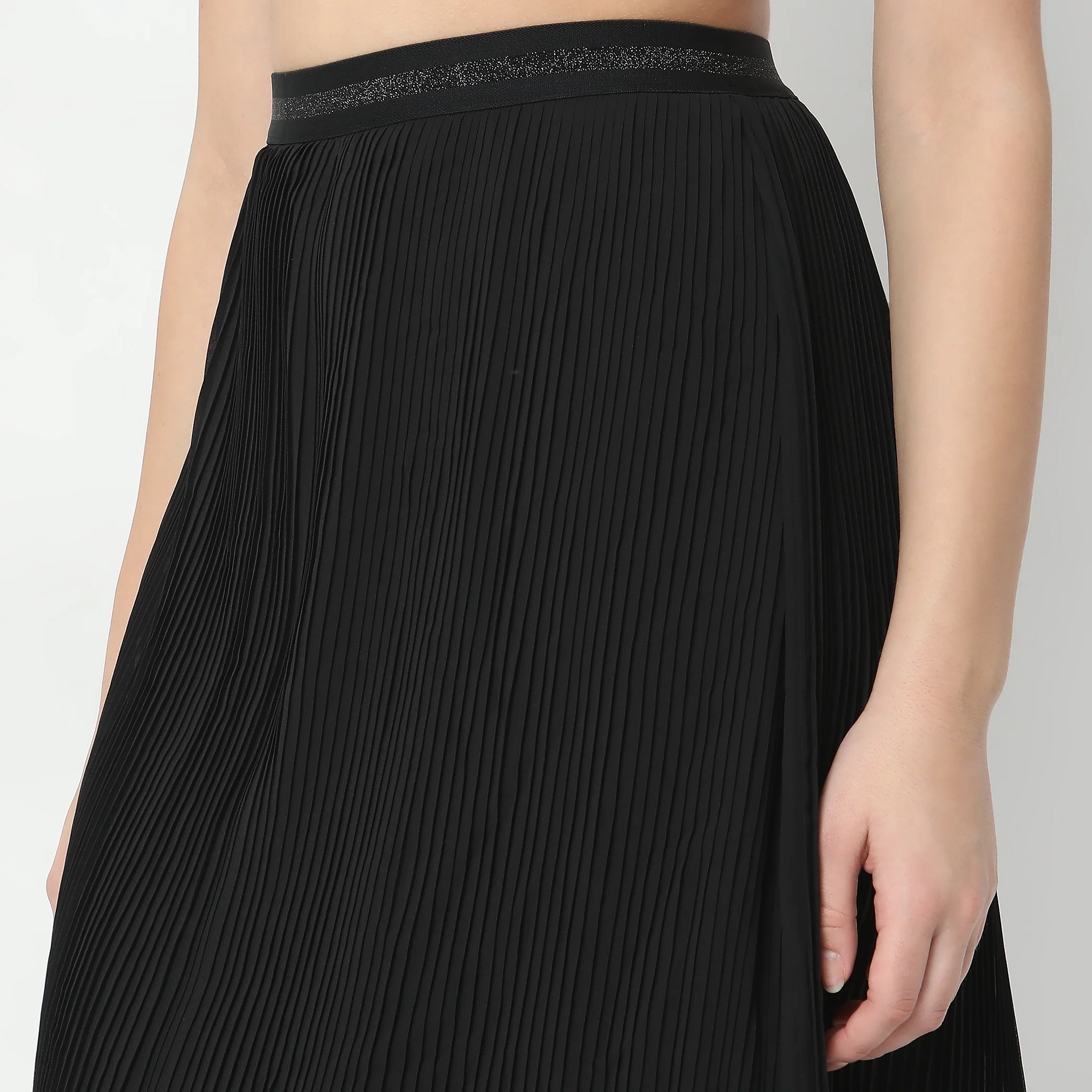 Regular Fit Striped Mid Rise Skirt - Image 4