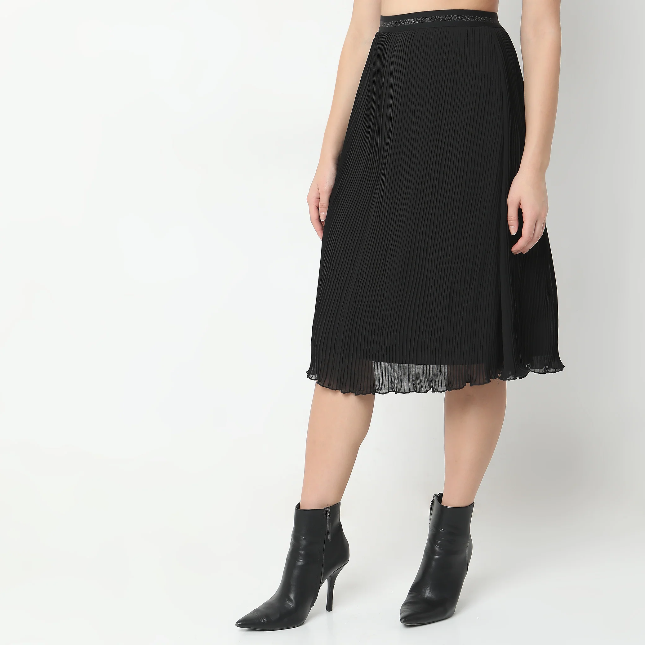 Regular Fit Striped Mid Rise Skirt - Image 5