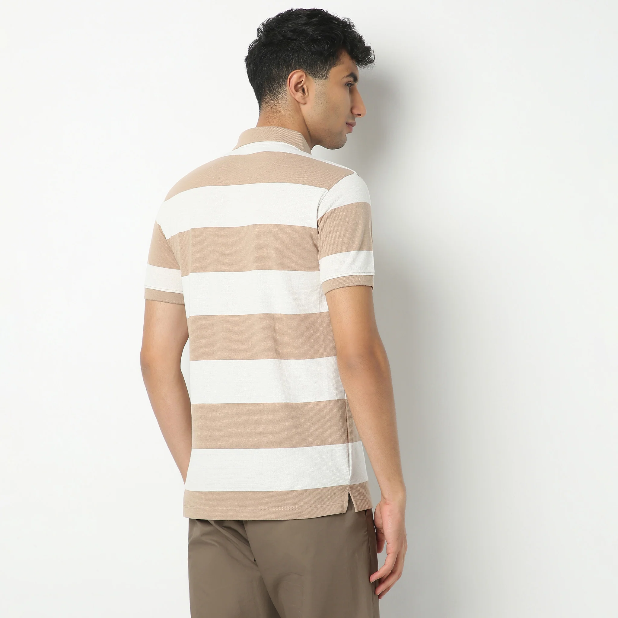 Madison Polo Neck Striped T-Shirt - Image 3