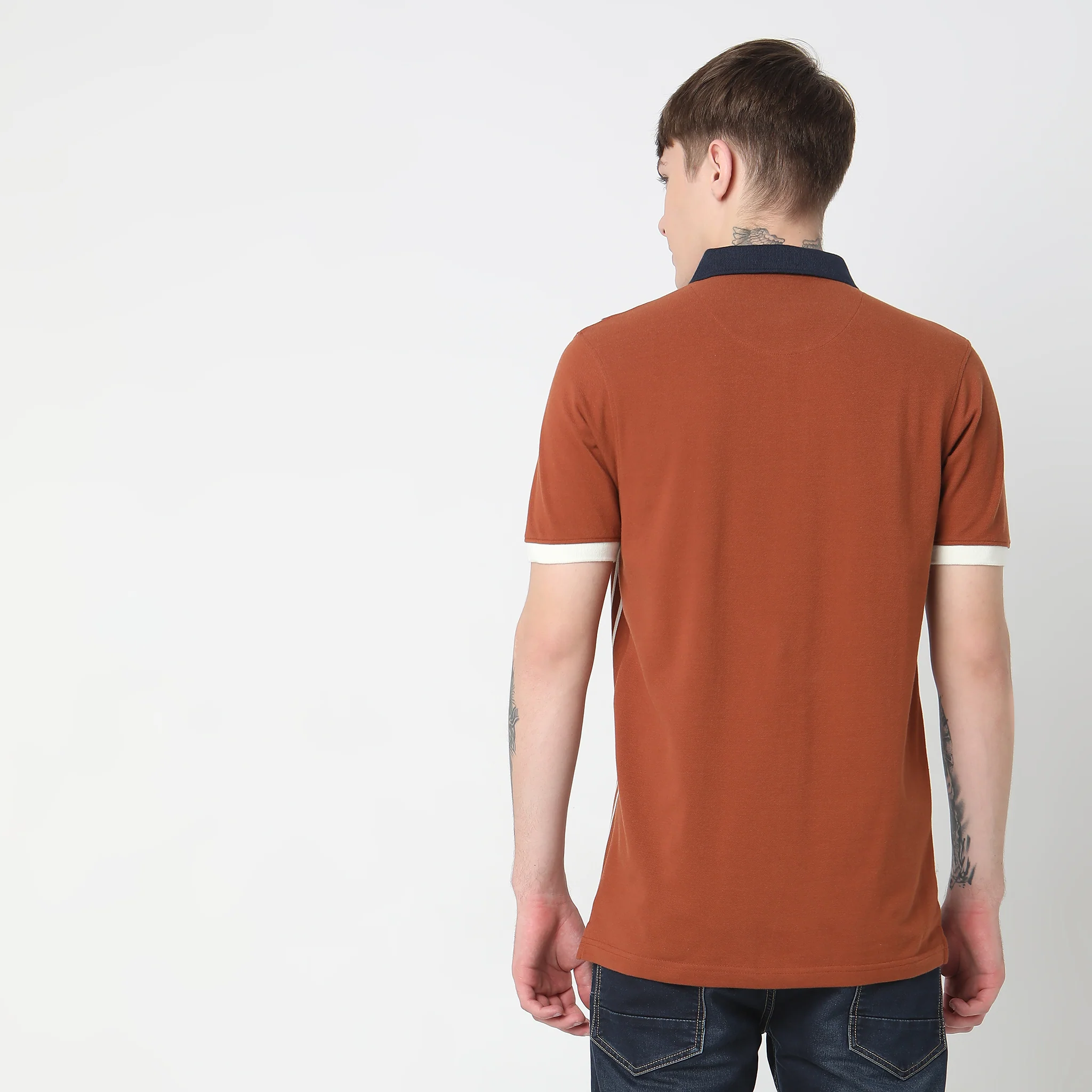 Regular Fit Striped Polo T-Shirt - Image 3