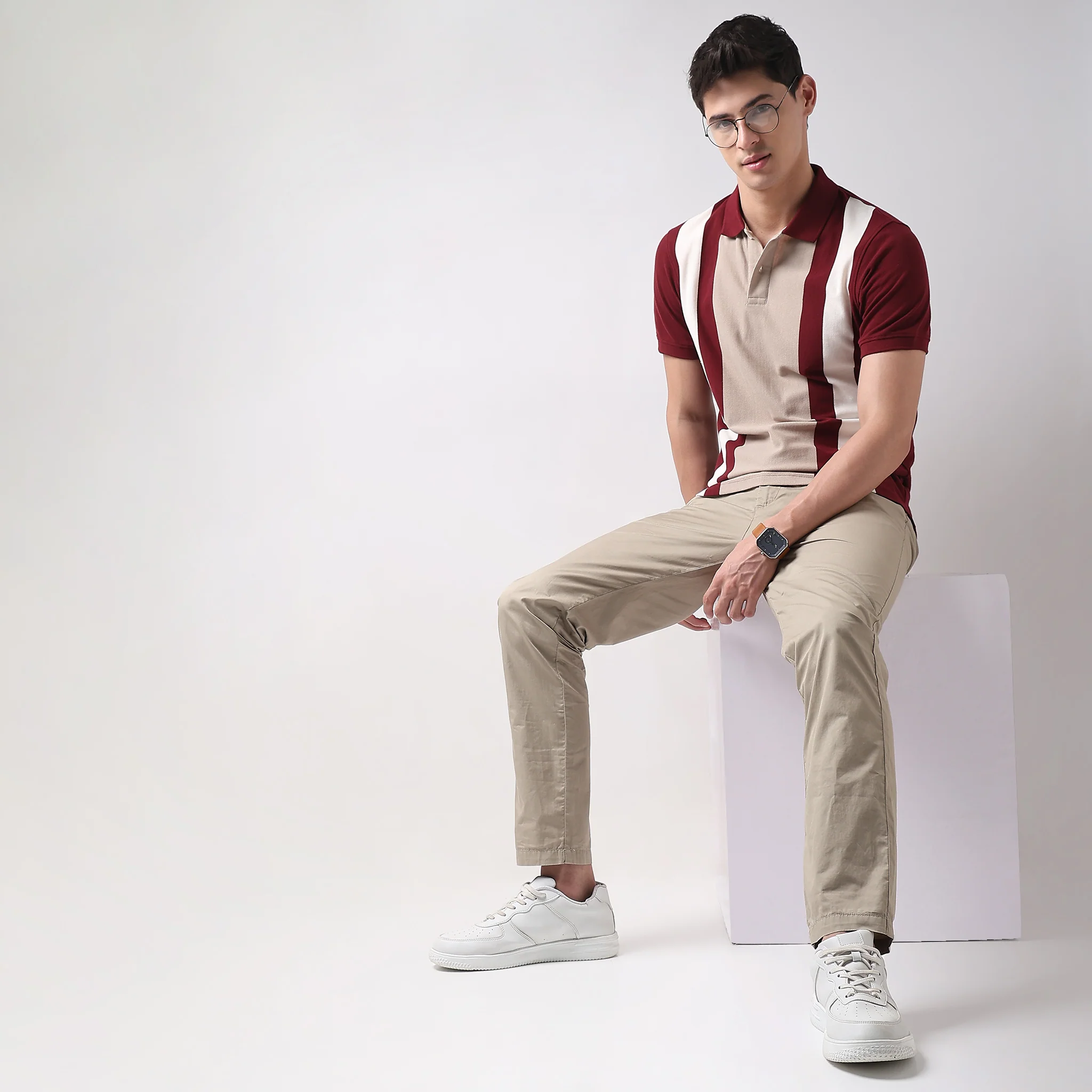 Regular Fit Striped Polo T-Shirt