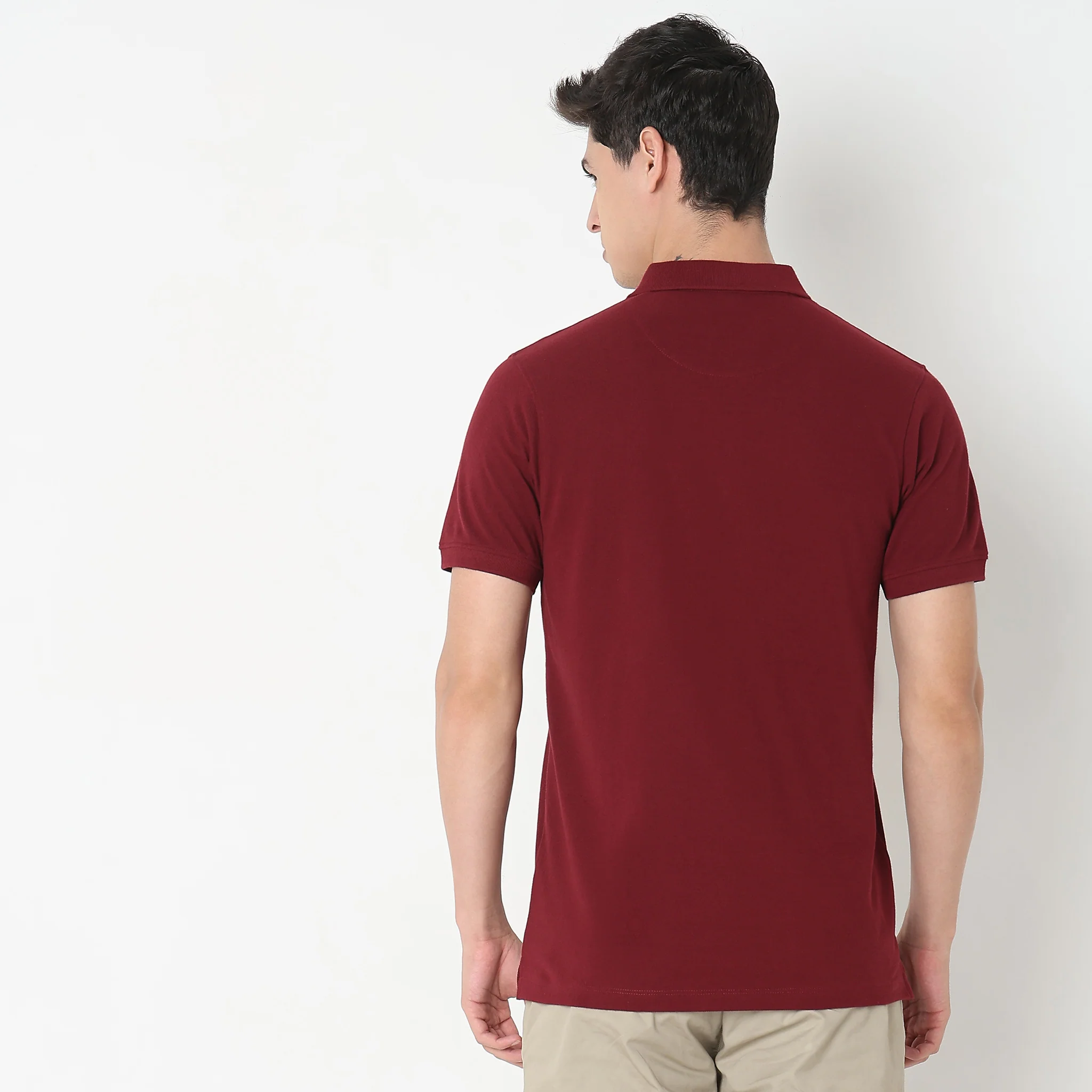 Regular Fit Striped Polo T-Shirt - Image 3