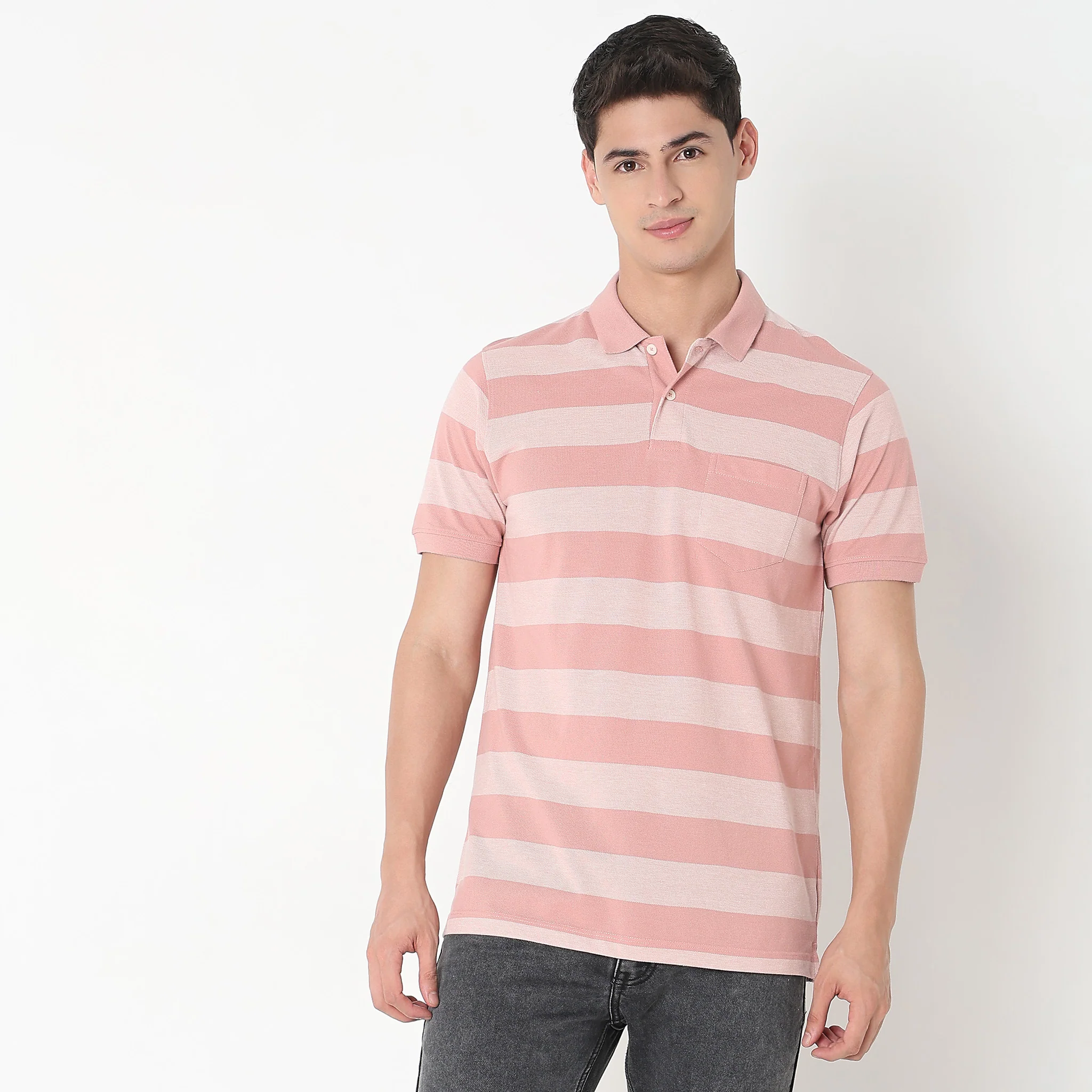 Madison Polo™ - Comfort Blend - Regular Fit Striped Polo T-Shirt - Image 2