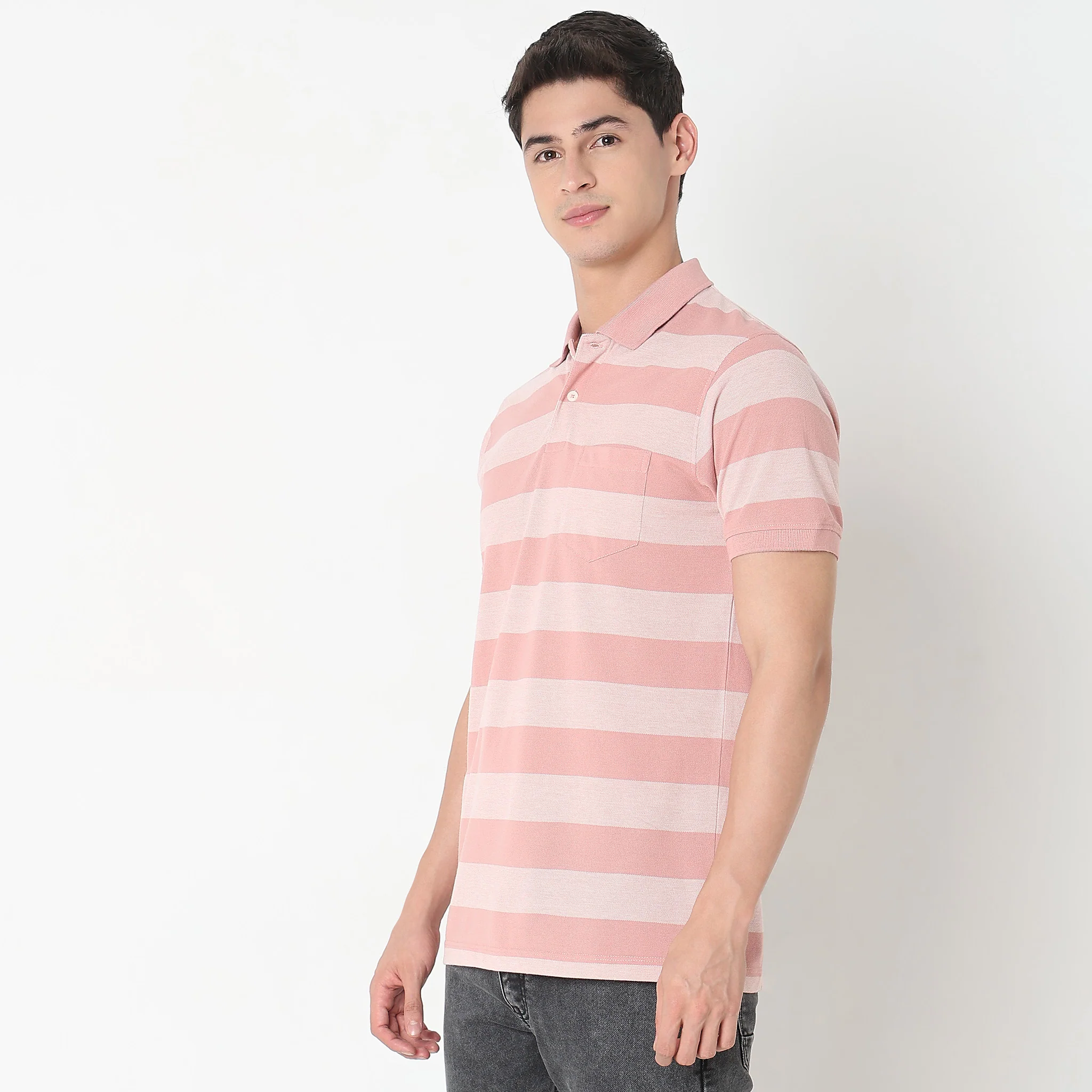 Madison Polo™ - Comfort Blend - Regular Fit Striped Polo T-Shirt - Image 4