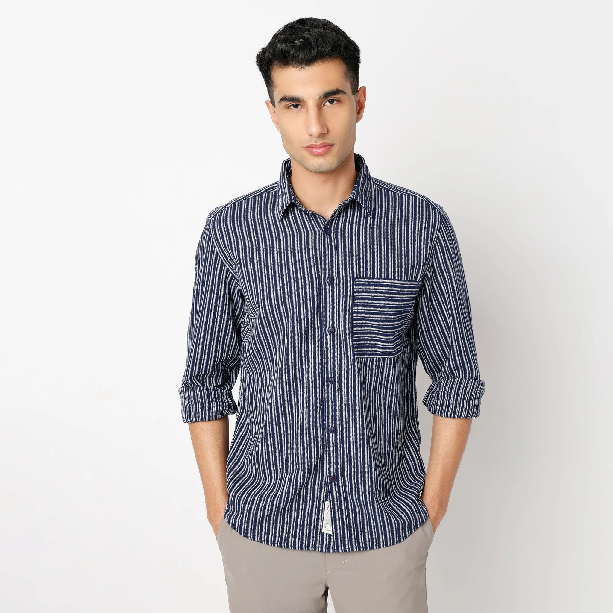 Striped Full Sleeve Alpha Shirt - Image 2