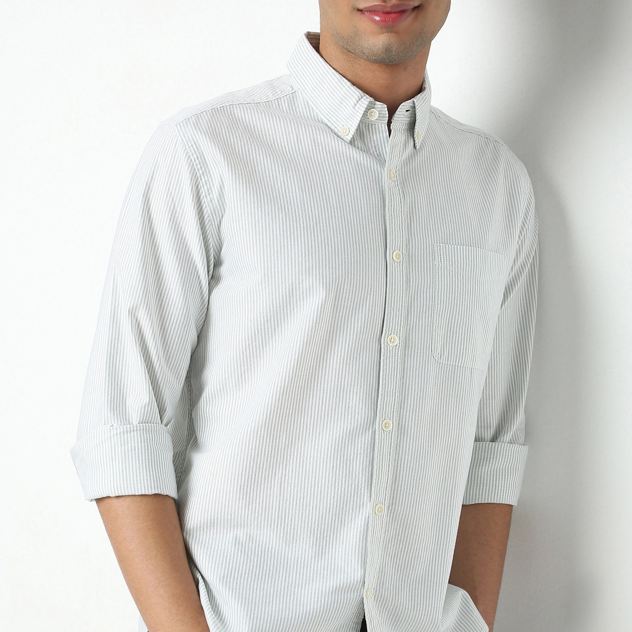 Striped Full Sleeve Derby Shirt - Image 14
