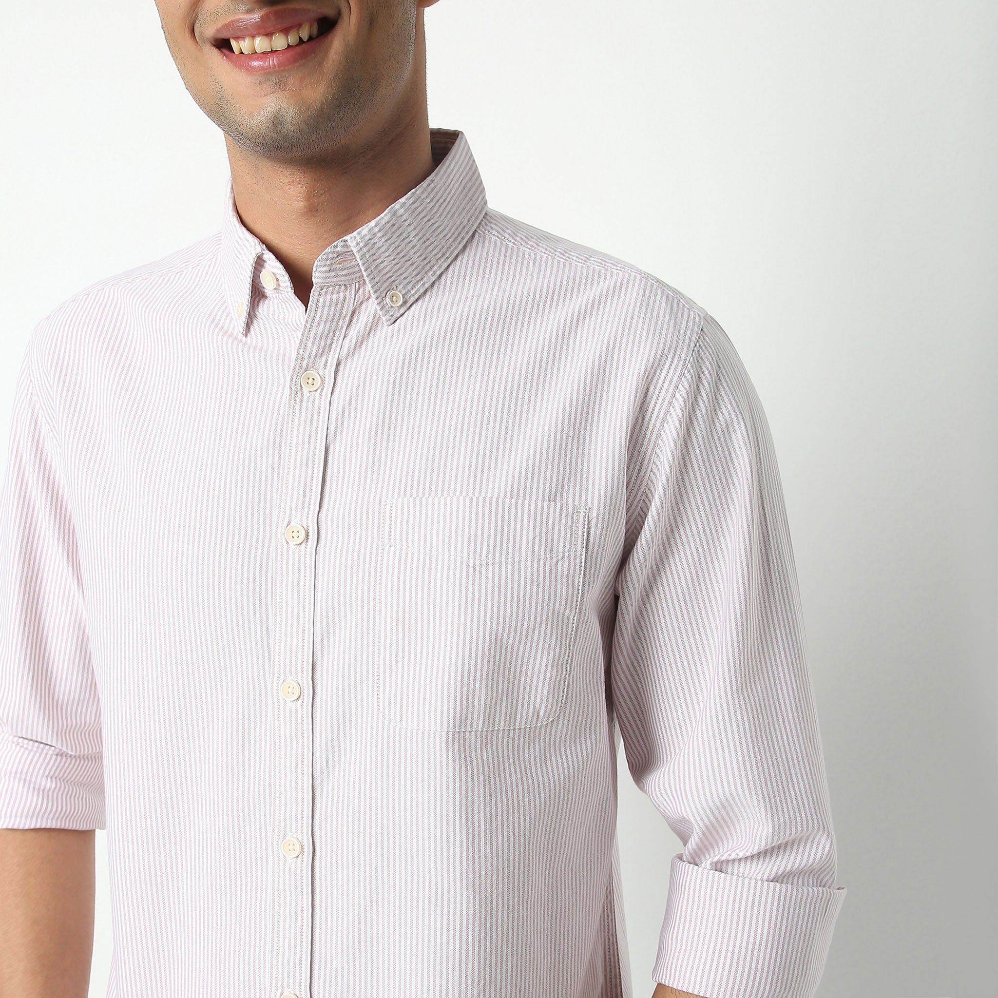 Striped Full Sleeve Derby Shirt - Image 4