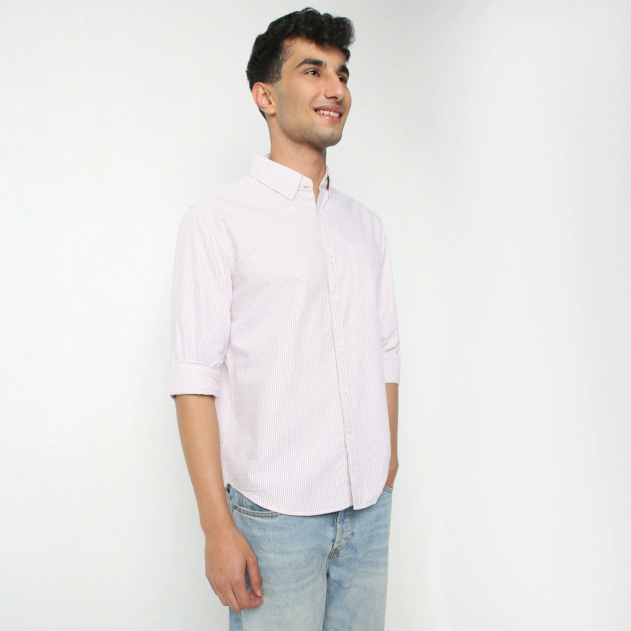 Striped Full Sleeve Derby Shirt - Image 5