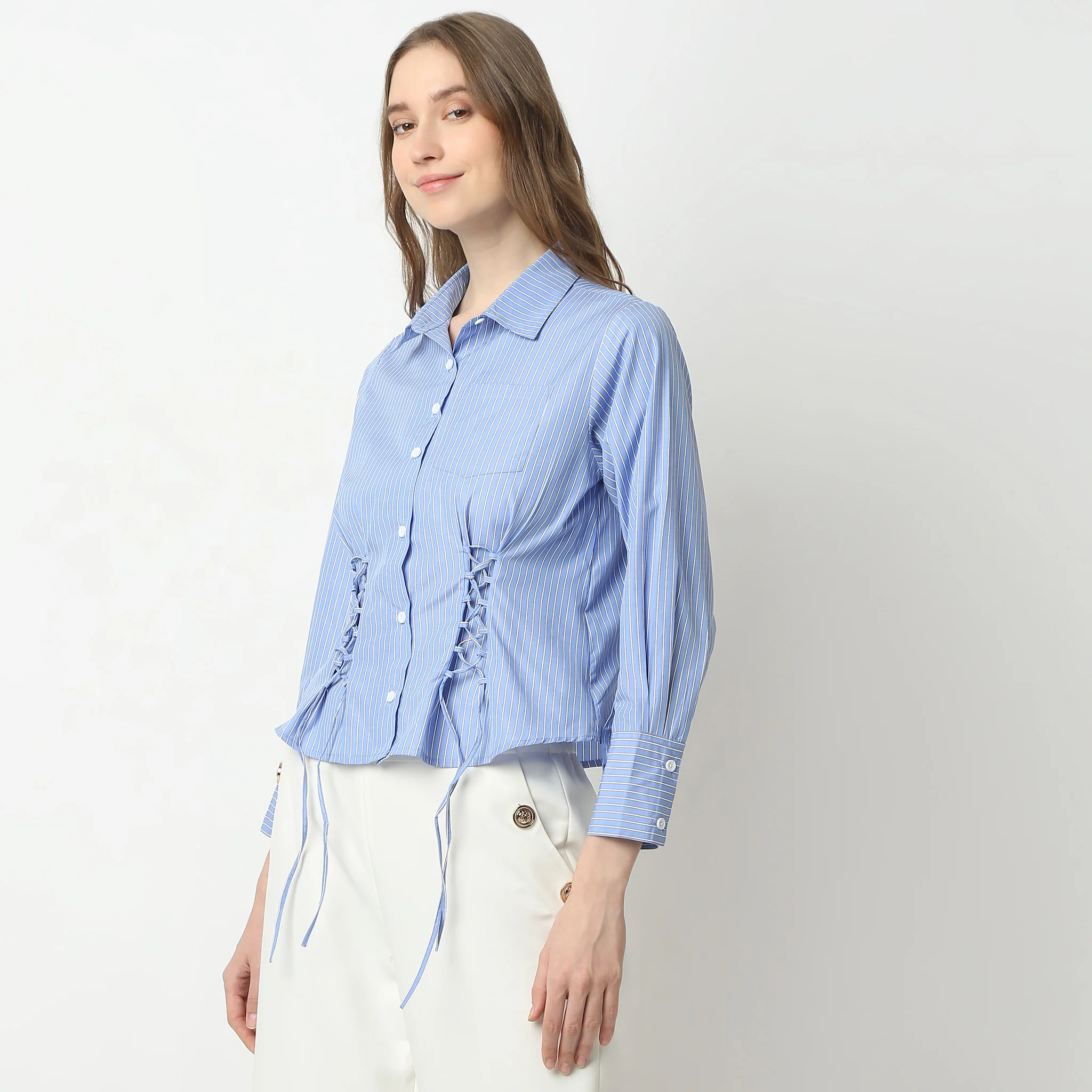 Striped Full Sleeve Casual Shirt - Image 4