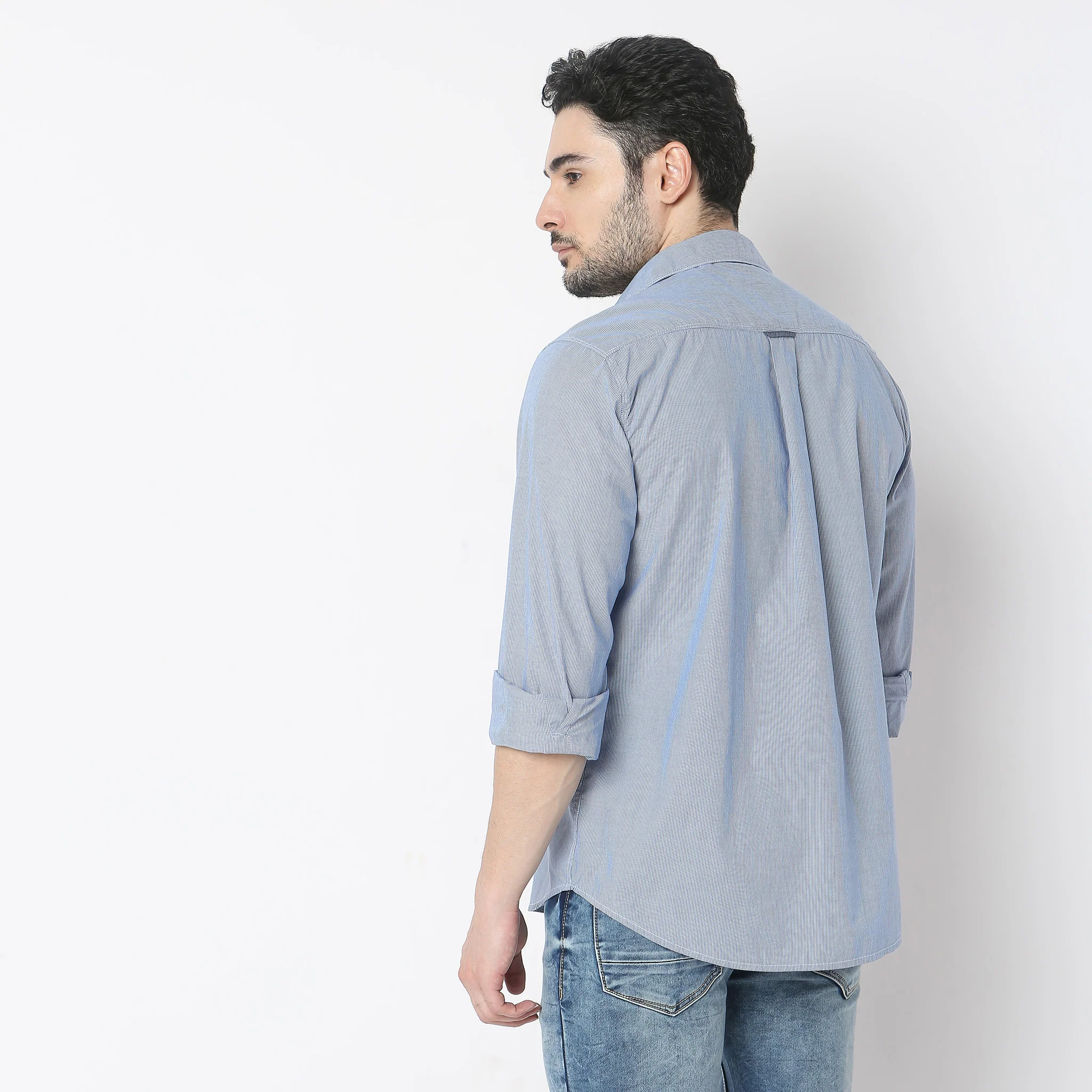 Regular Fit Striped Shirt - Image 3