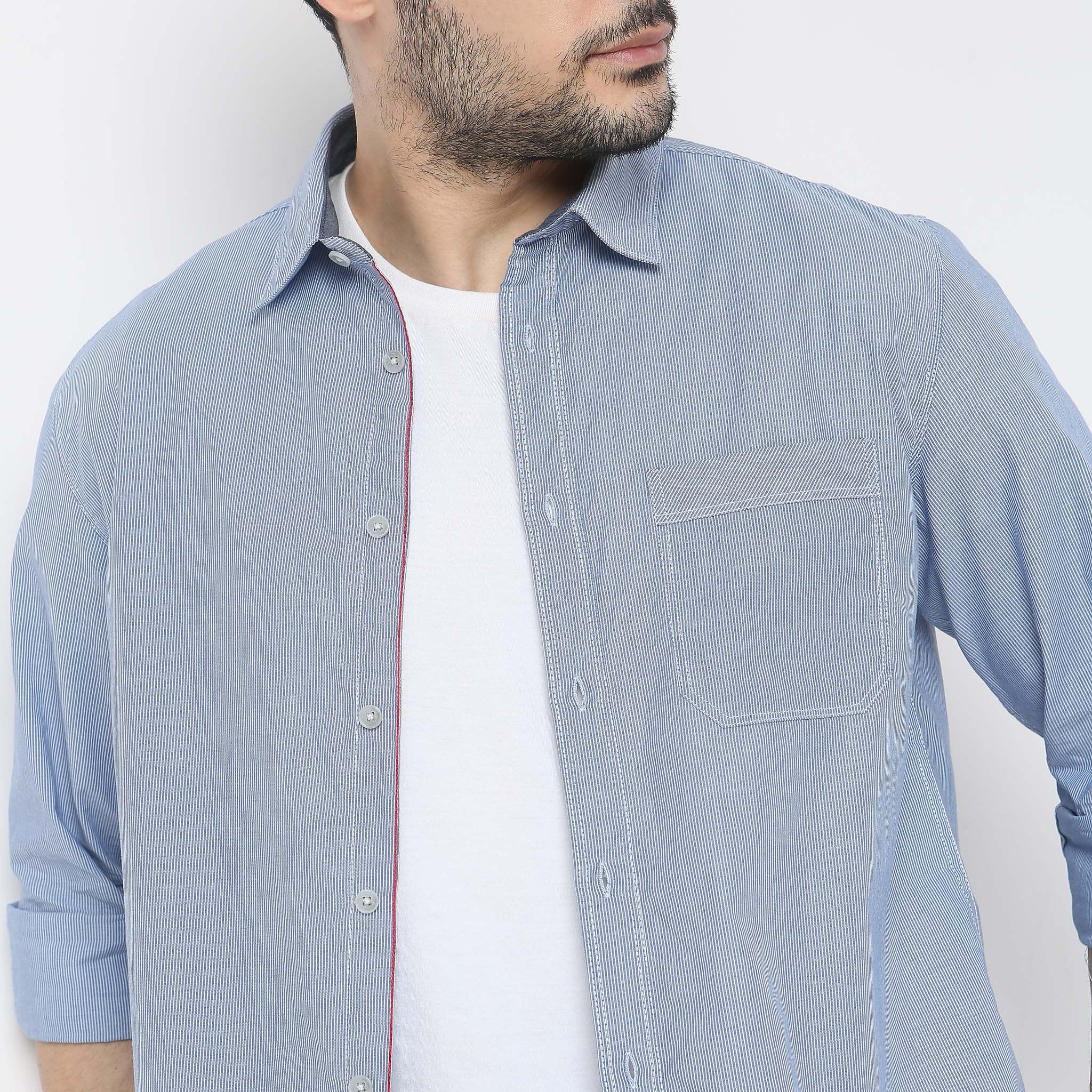 Regular Fit Striped Shirt - Image 4