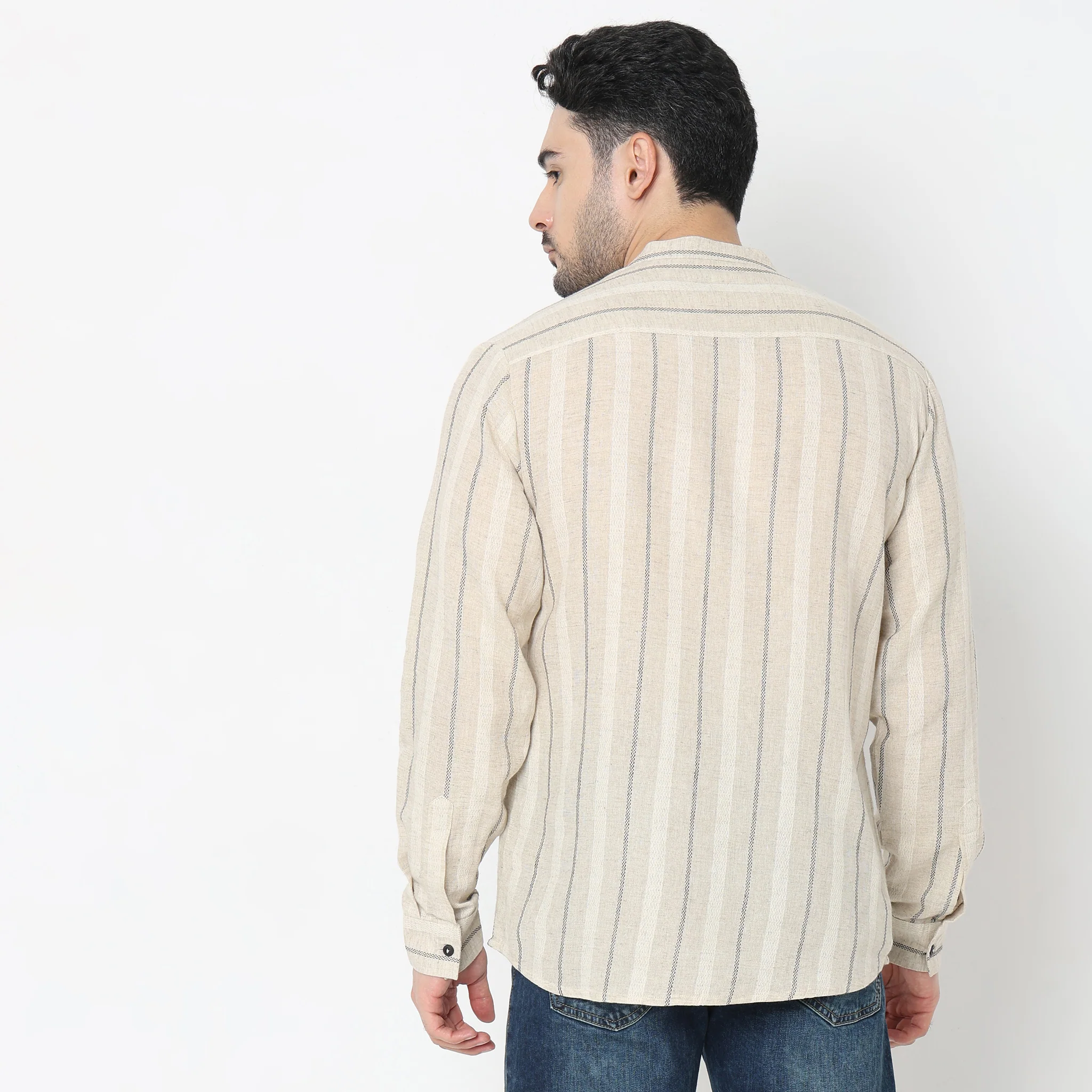 Regular Fit Striped Shirt - Image 3