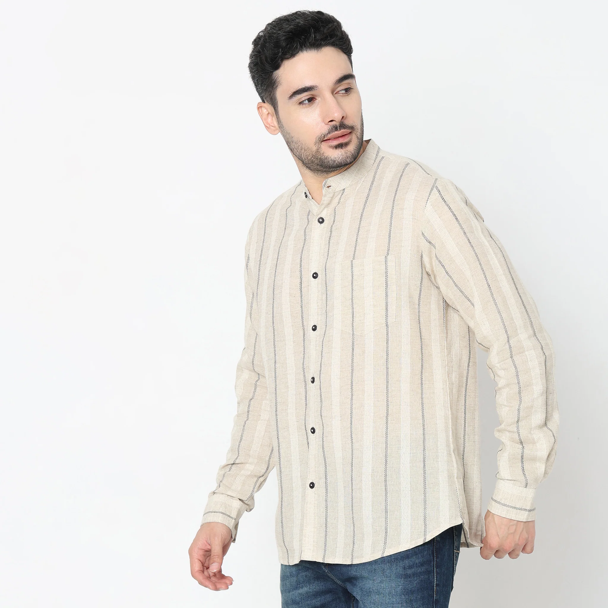 Regular Fit Striped Shirt - Image 5