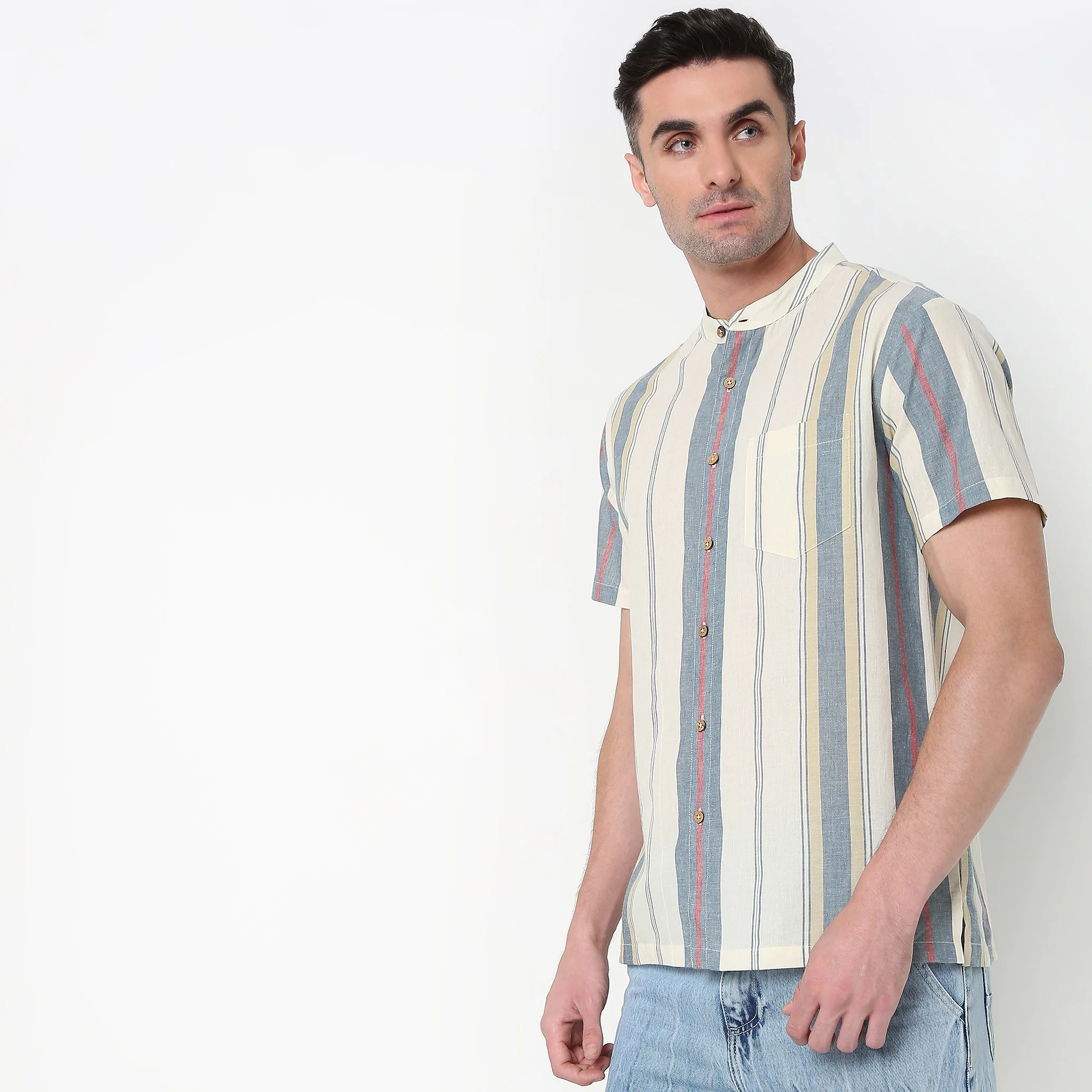 Regular Fit Striped Shirt - Image 5