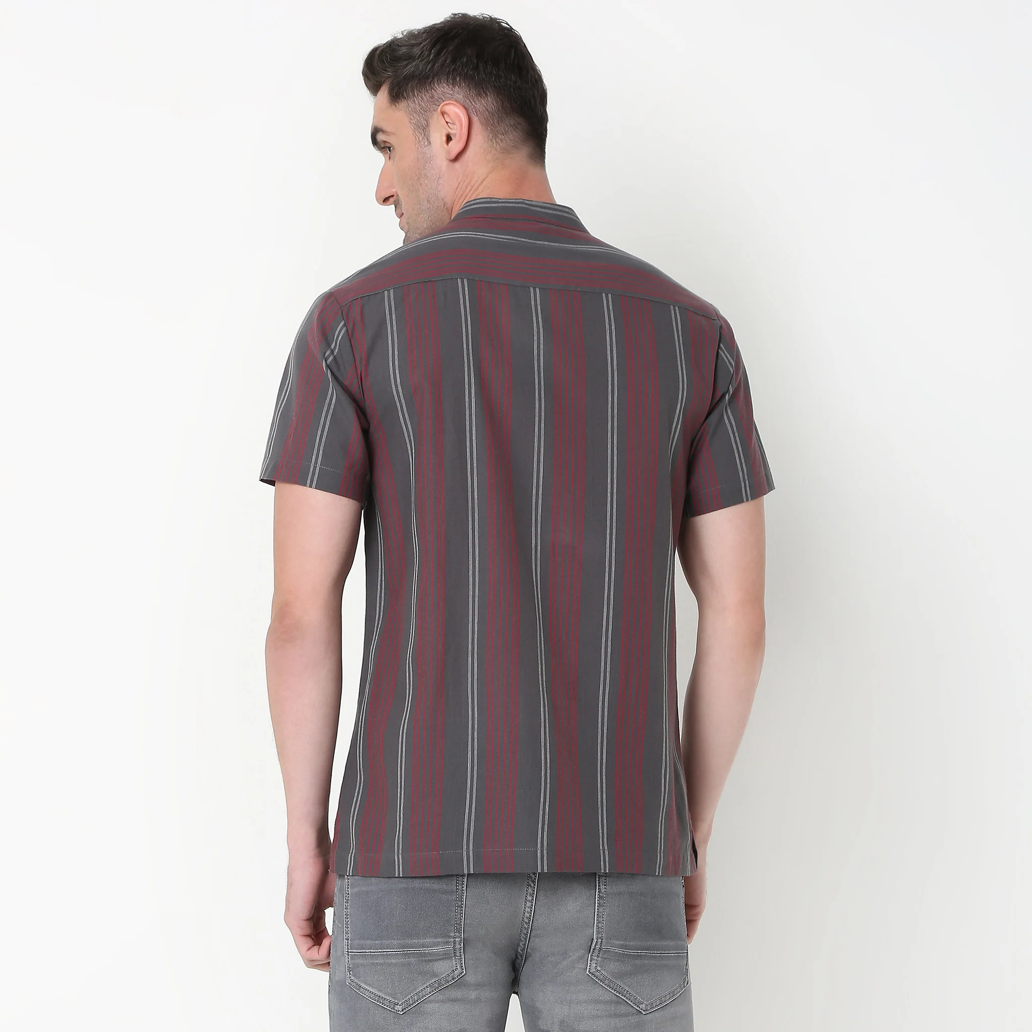 Regular Fit Striped Shirt - Image 3