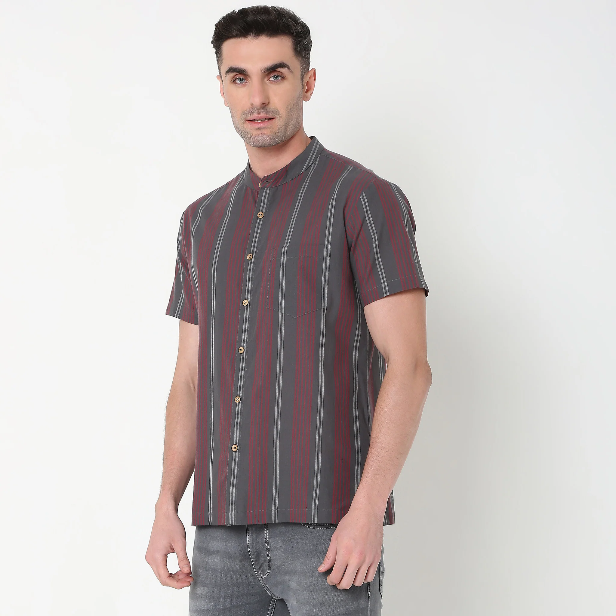 Regular Fit Striped Shirt - Image 5