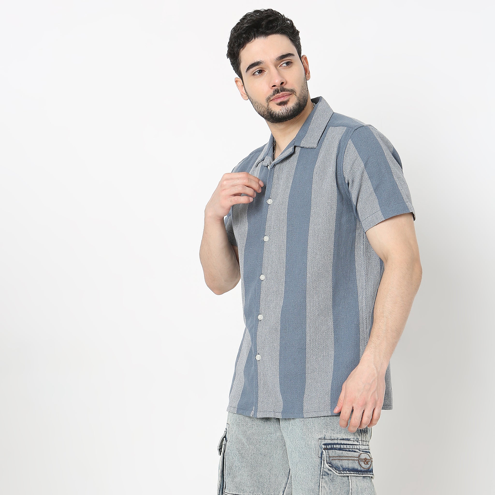 Regular Fit Striped Shirt - Image 4
