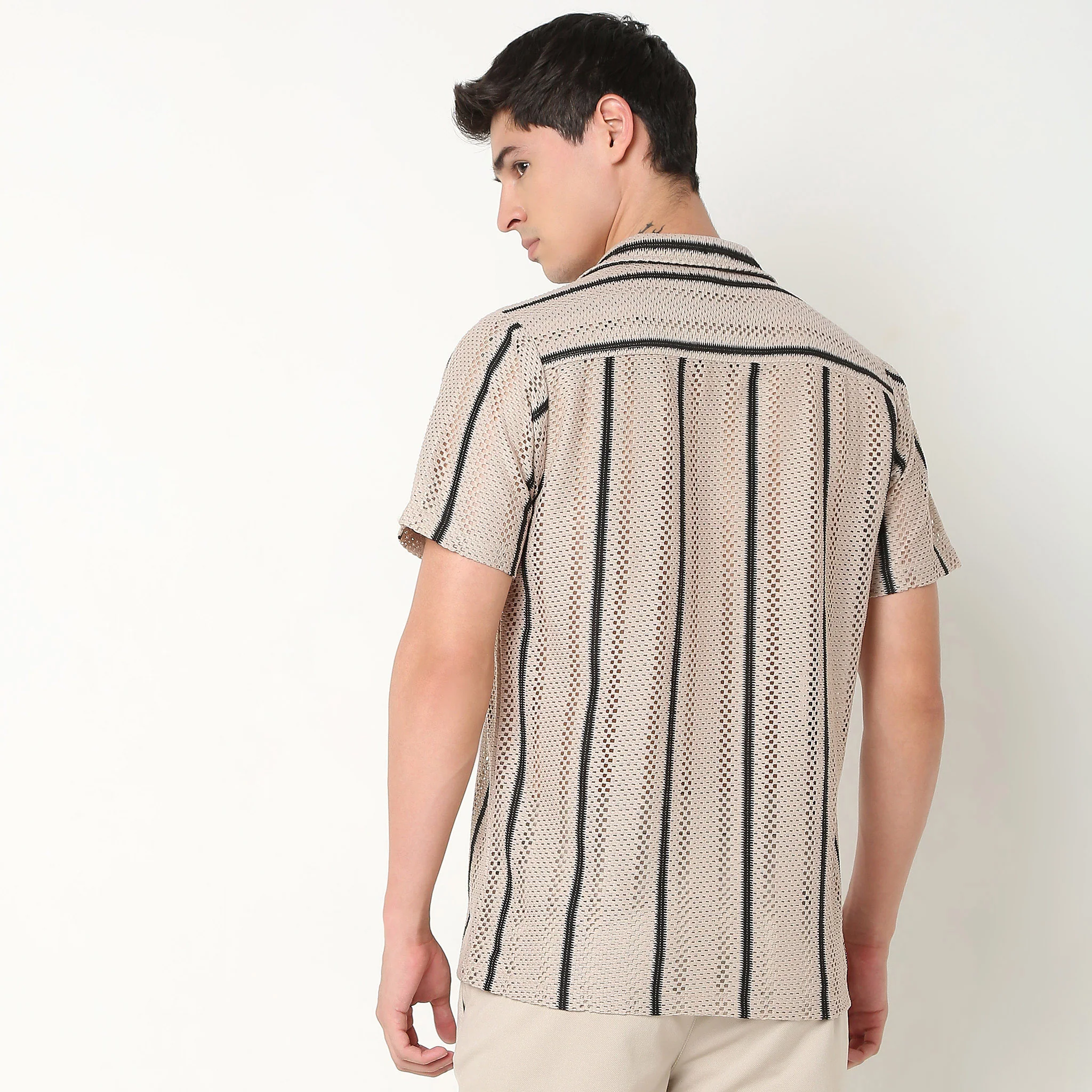 Regular Fit Striped Shirt - Image 3