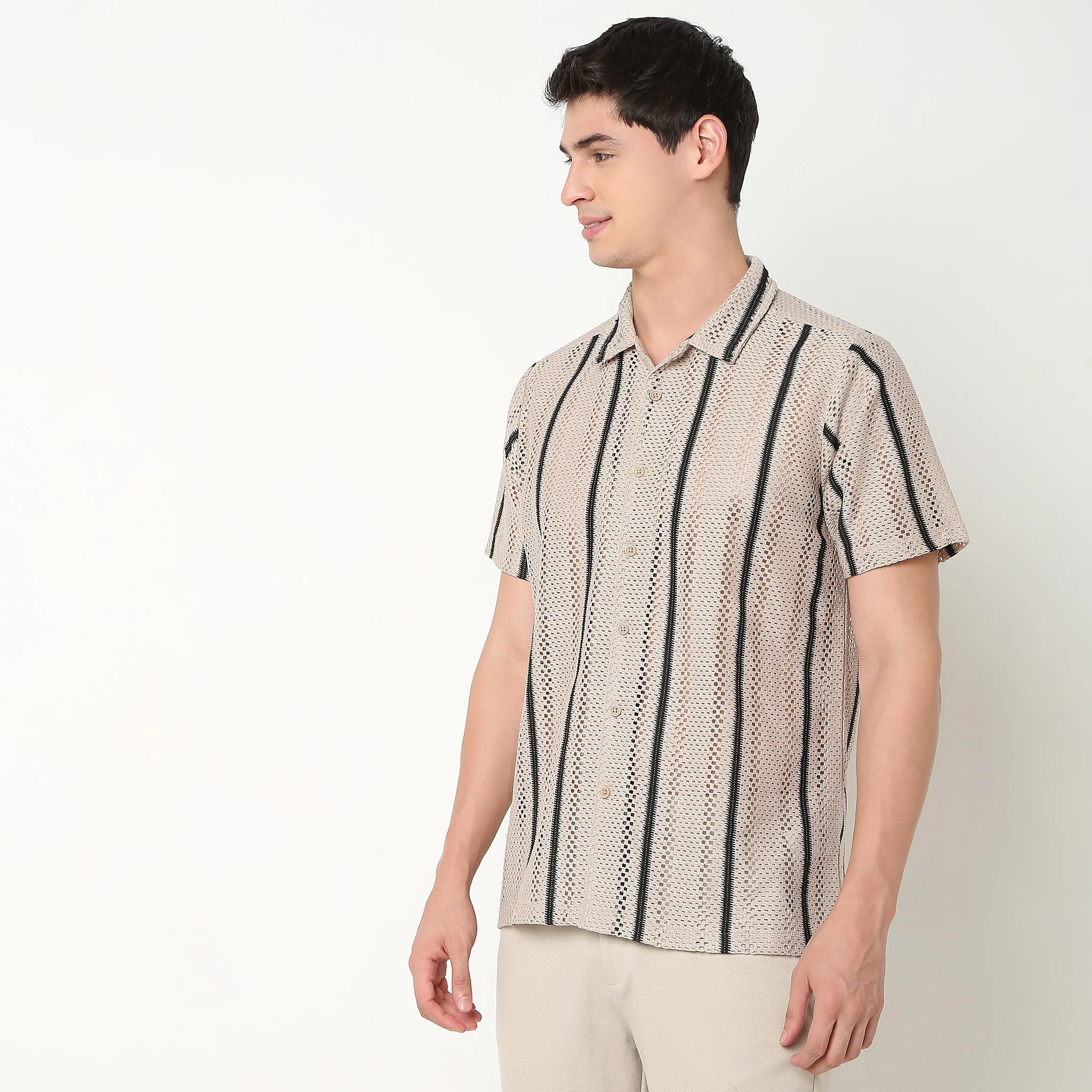 Regular Fit Striped Shirt - Image 5