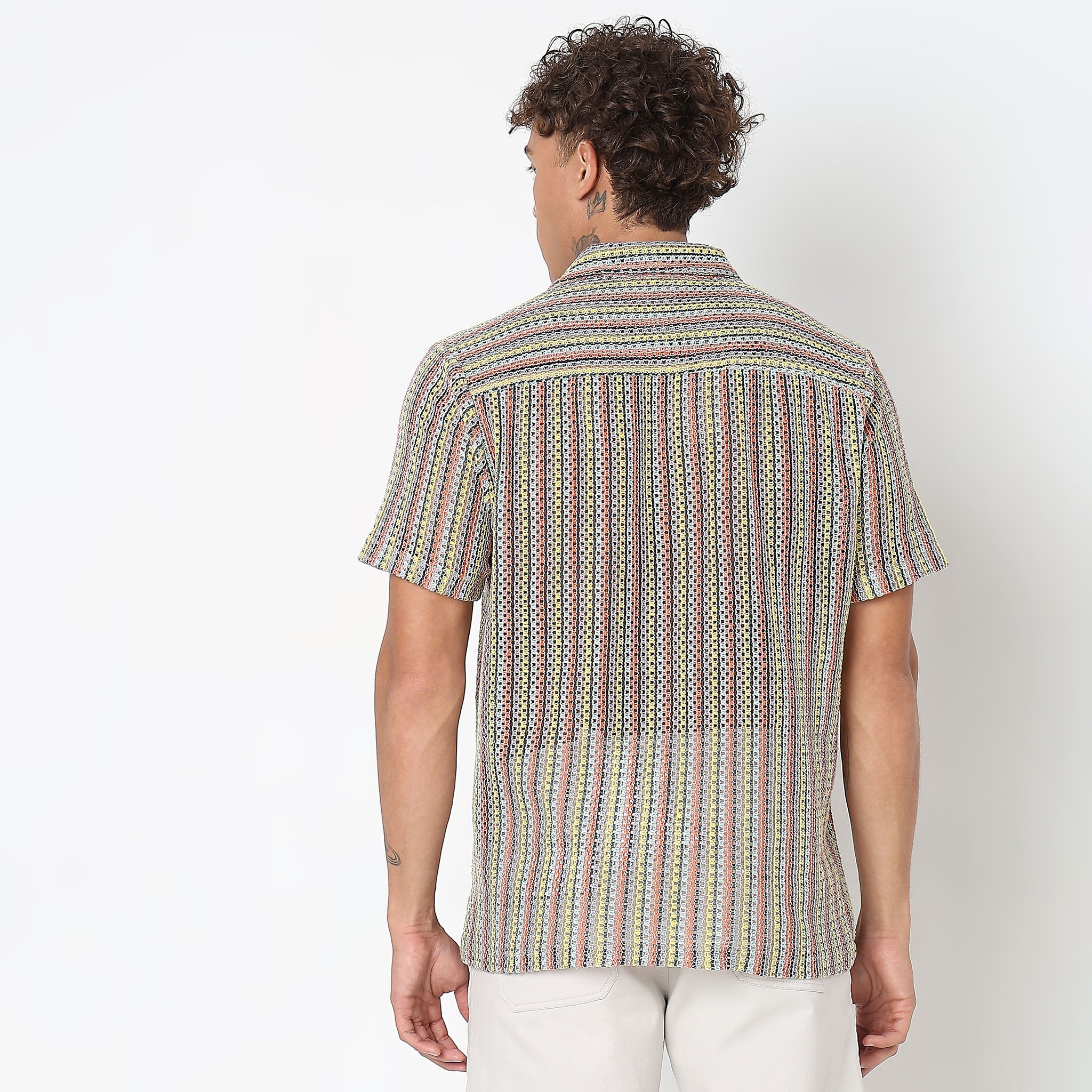 Regular Fit Striped Shirt - Image 3
