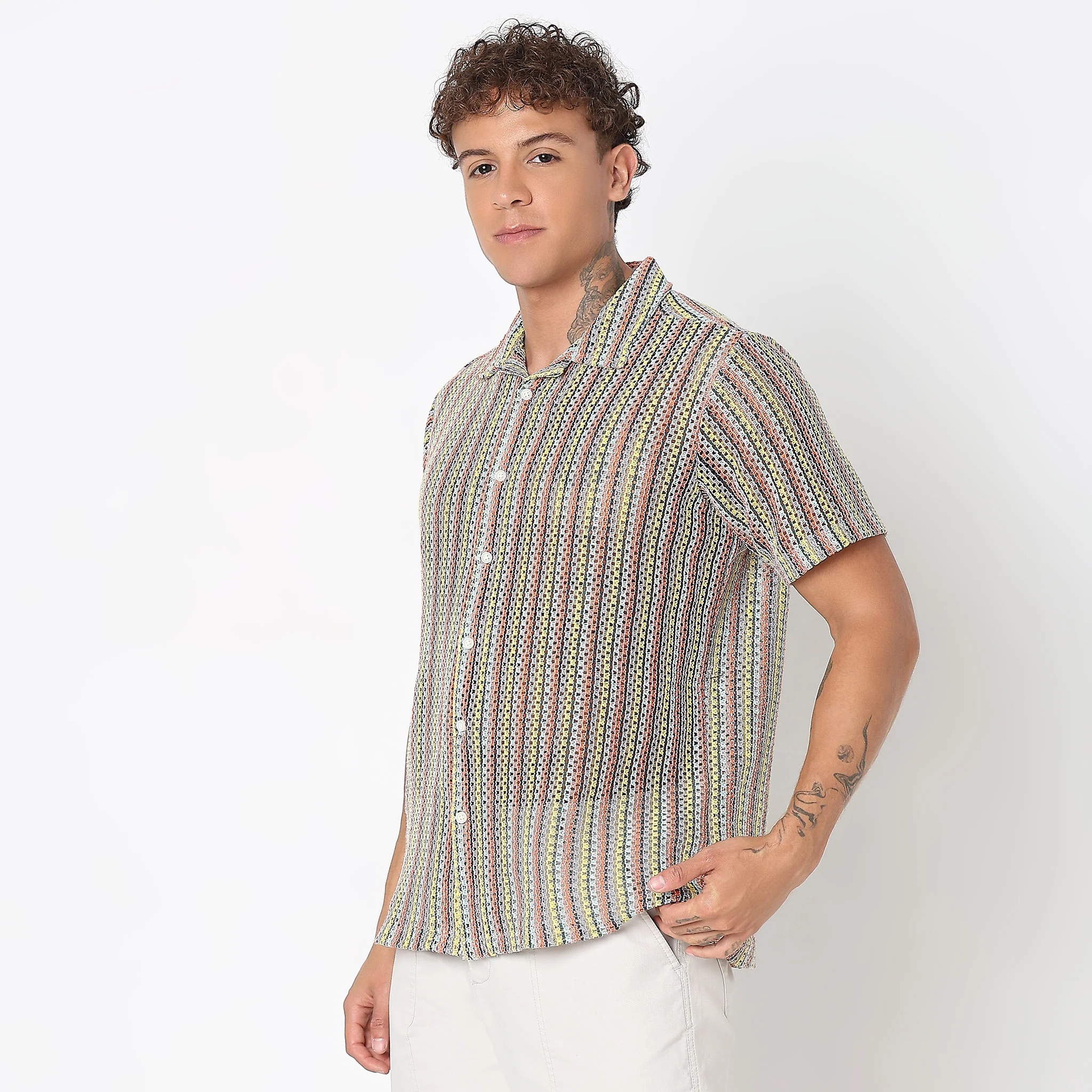 Regular Fit Striped Shirt - Image 5