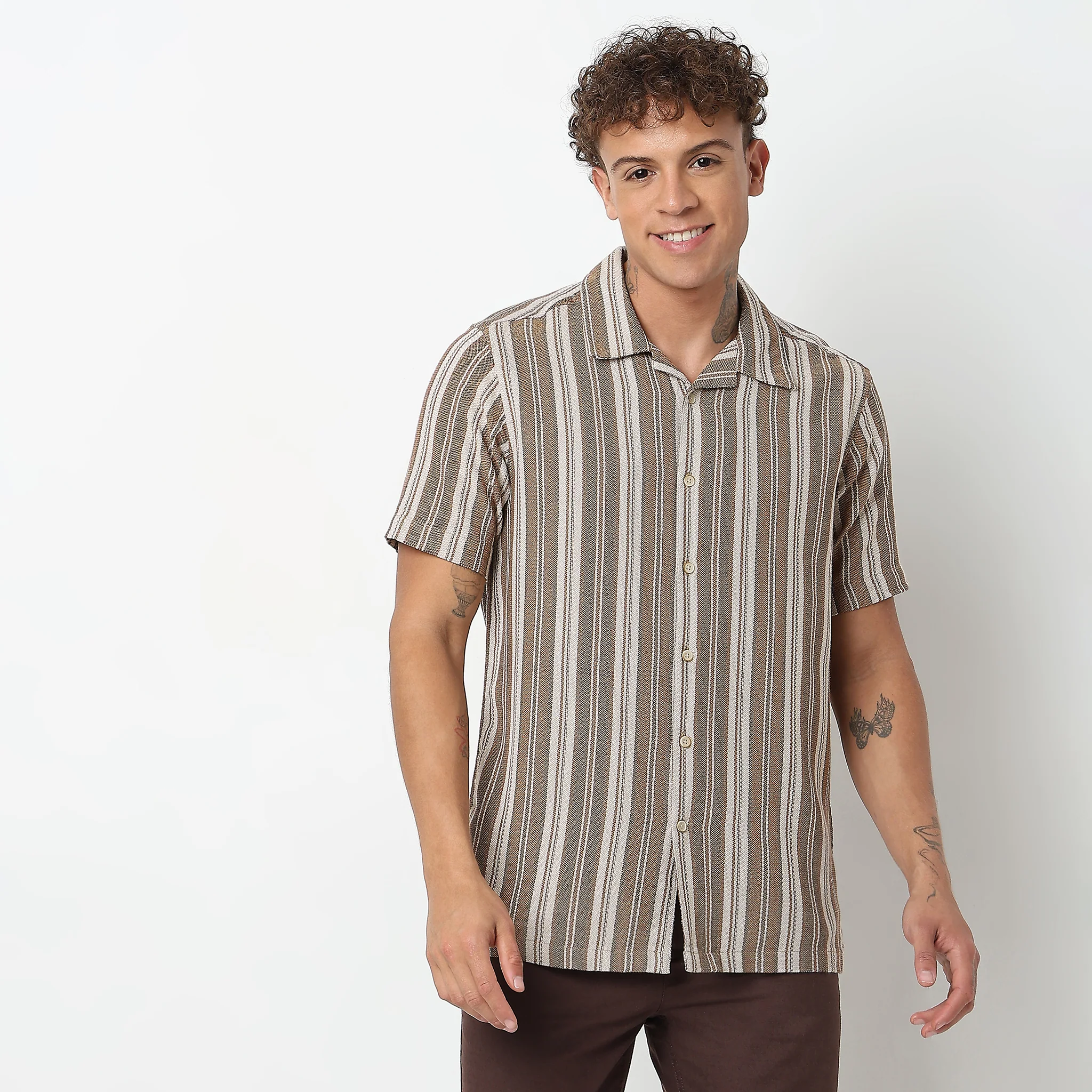 Regular Fit Striped Shirt - Image 2