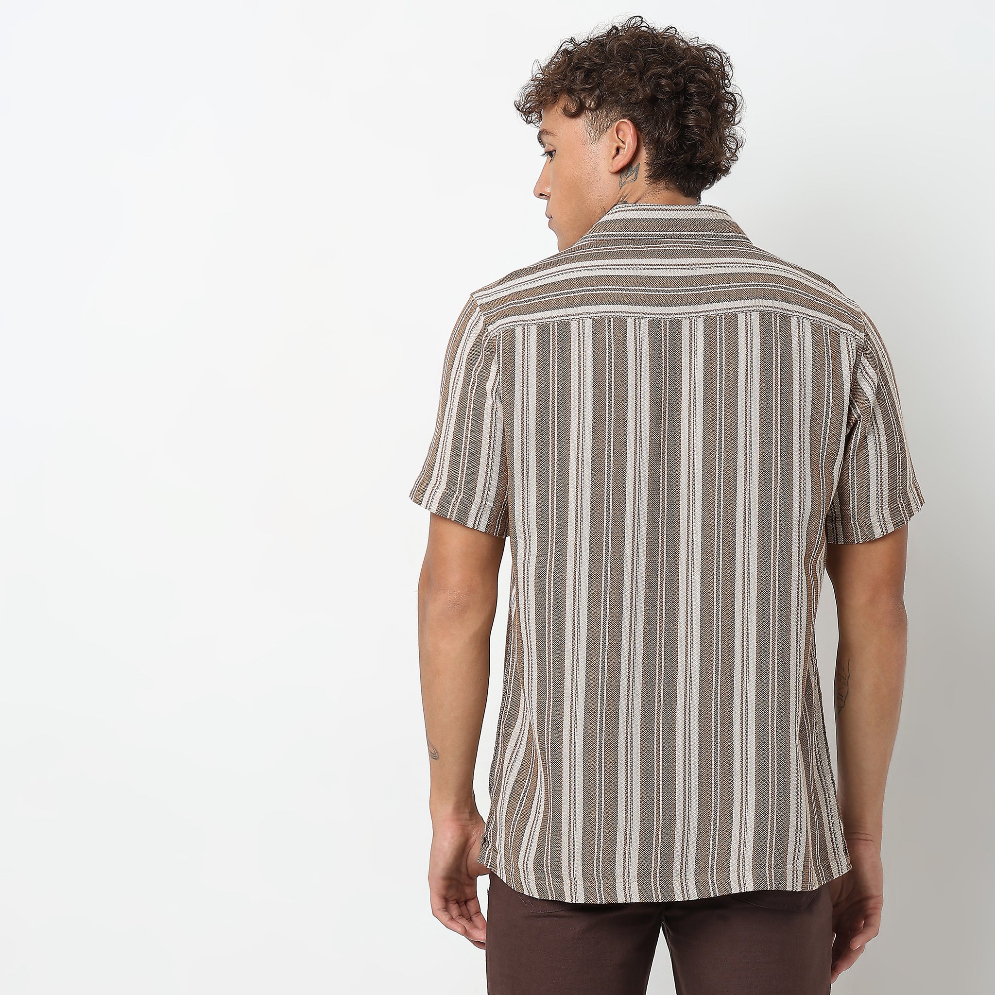 Regular Fit Striped Shirt - Image 3