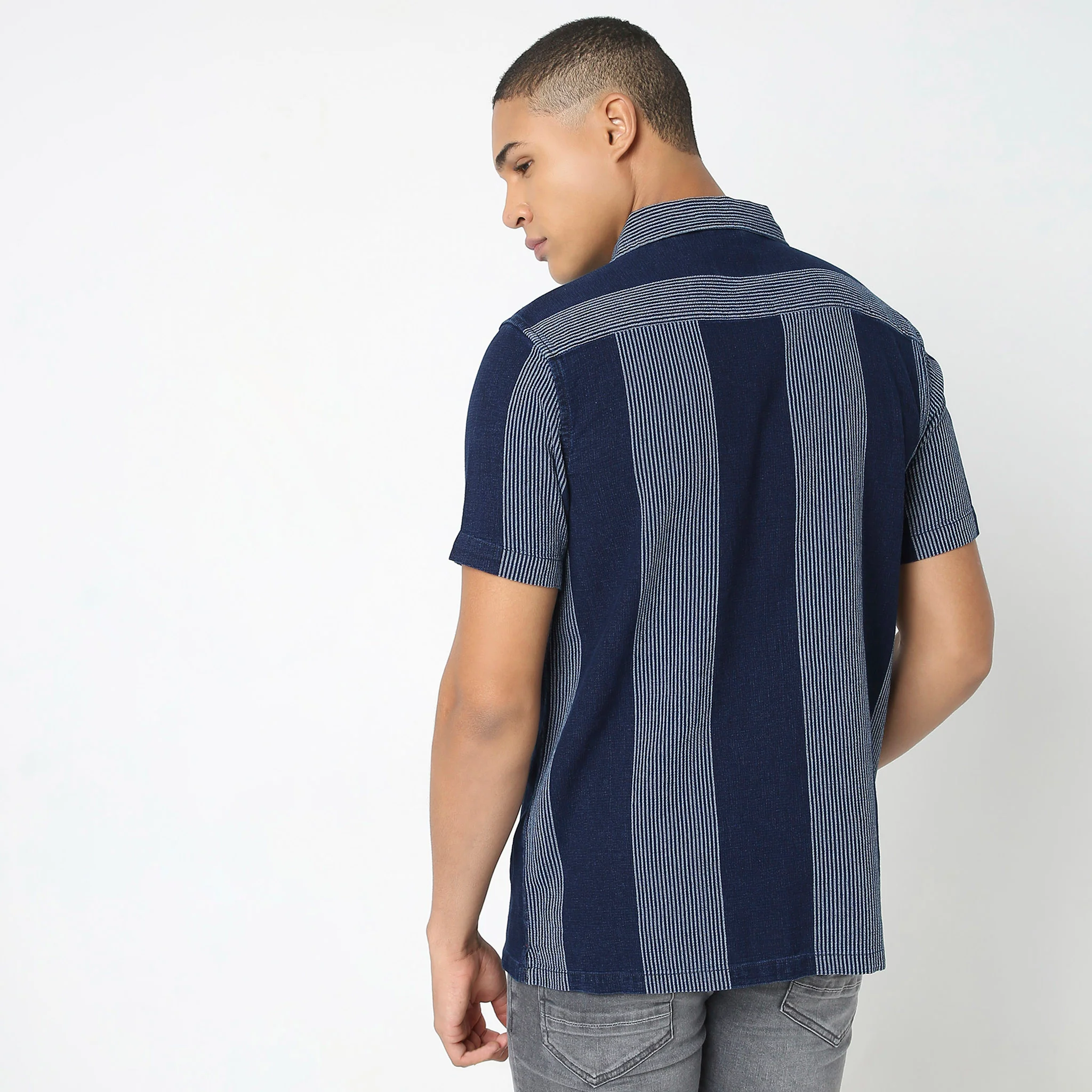 Regular Fit Striped Shirt - Image 3