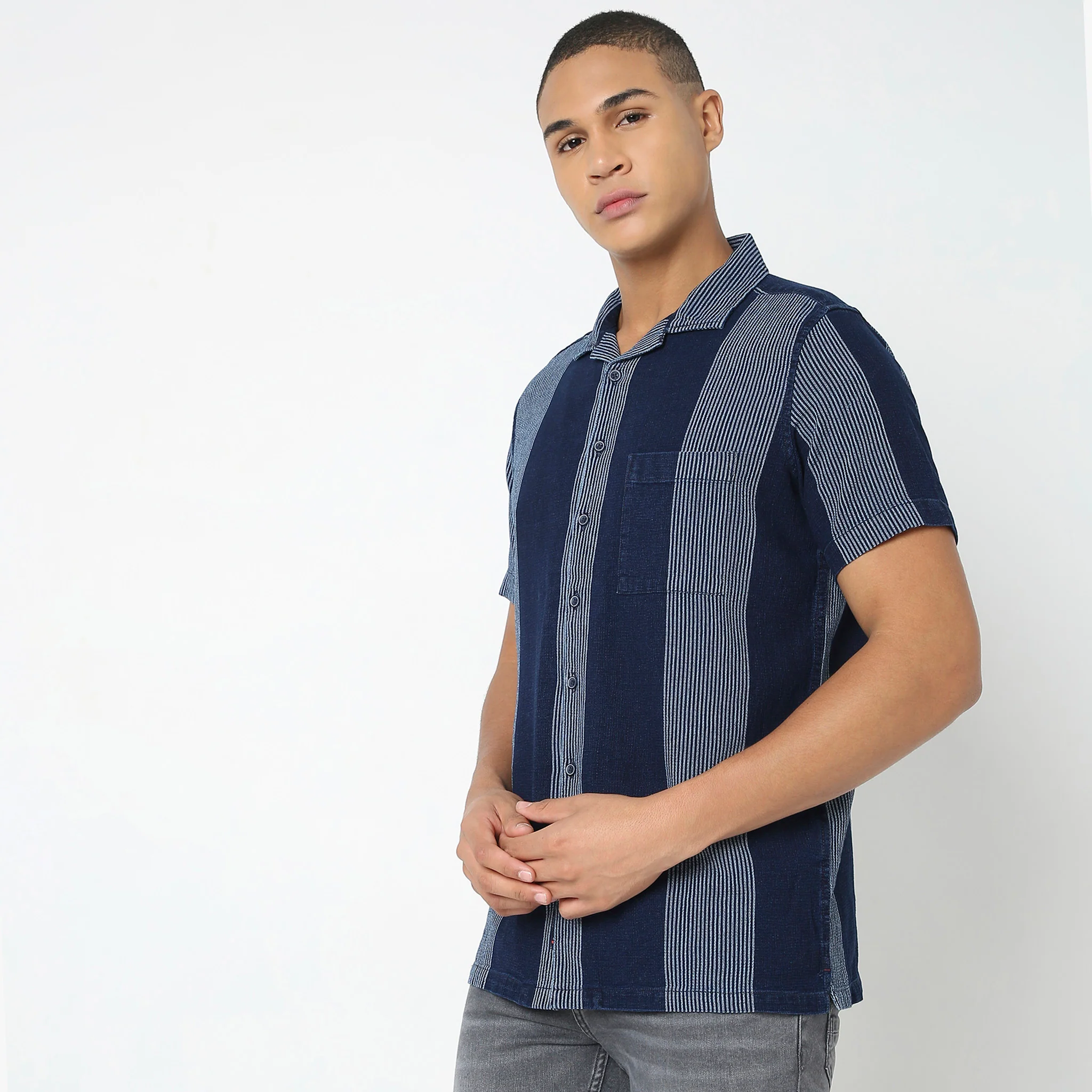 Regular Fit Striped Shirt - Image 5