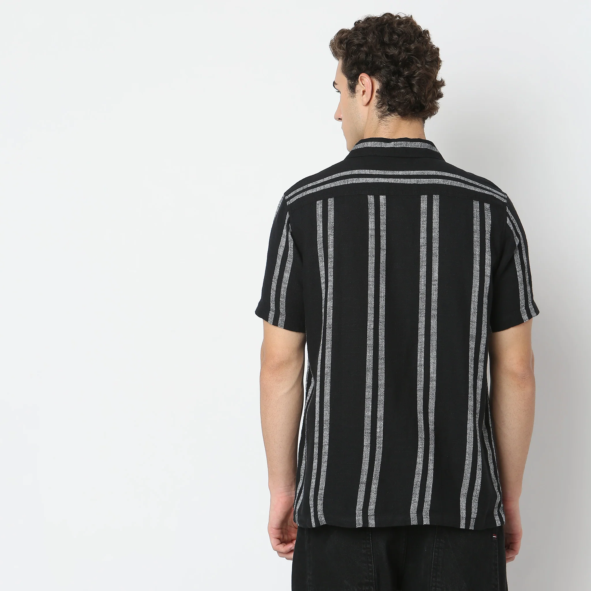 Bae Special Weave Shirts - Regular Fit Yarn Dyed Cuban Collar Shirt - Image 3