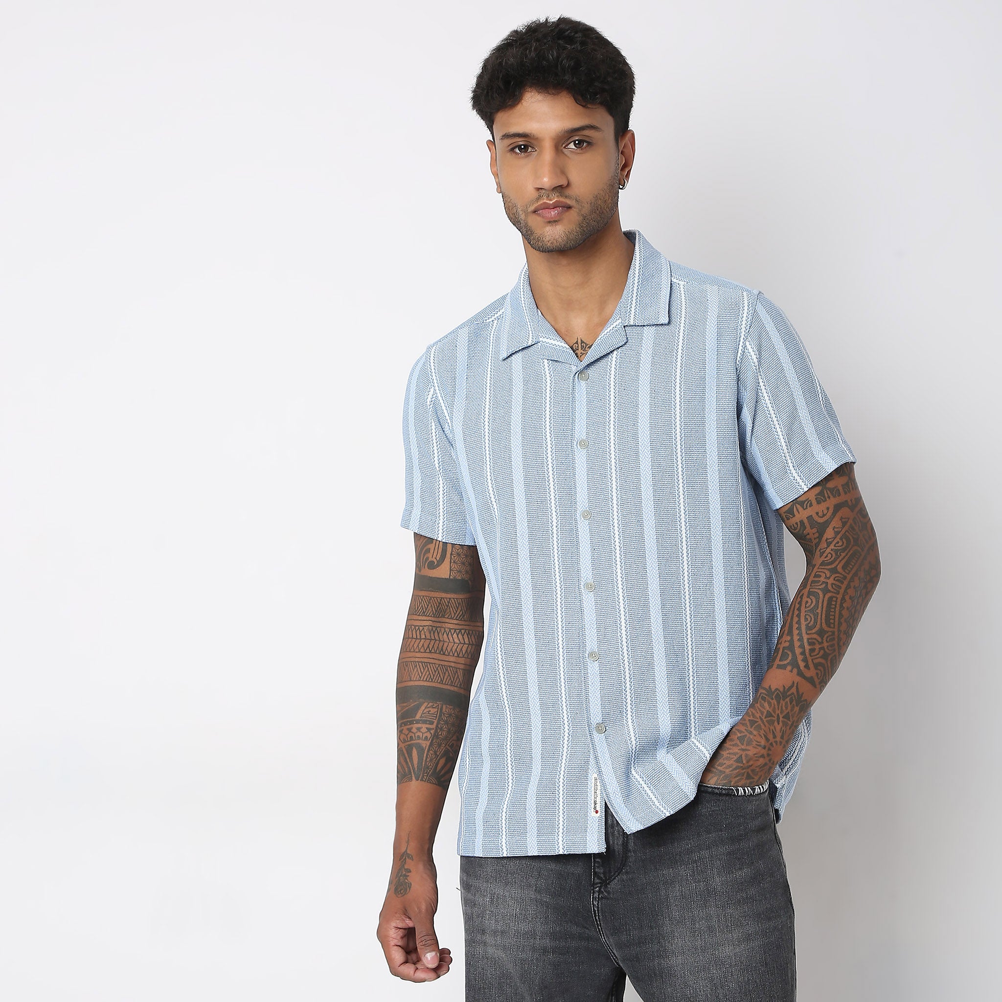 Regular Fit Striped Shirt - Image 2