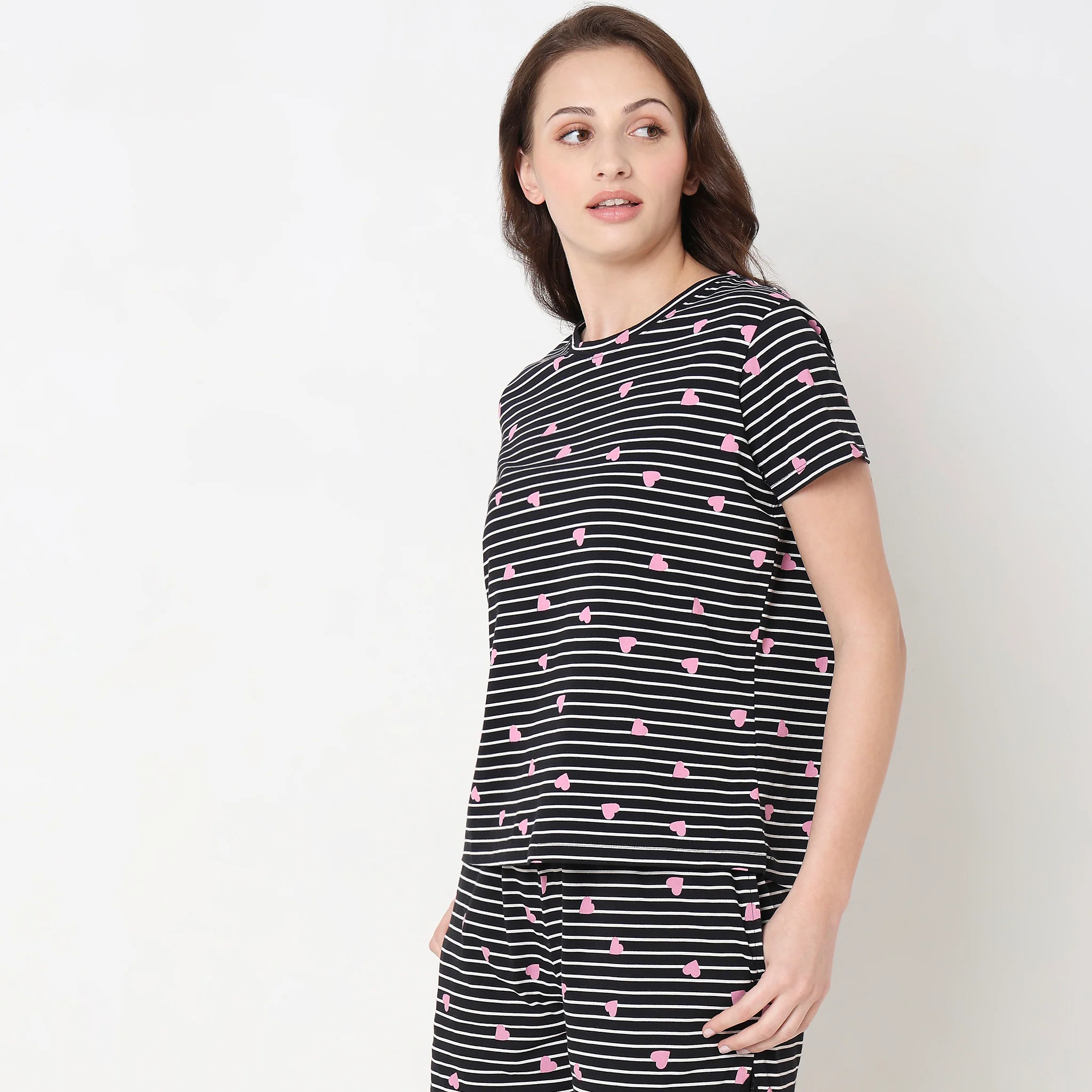 Knitted Striped Lounge T-Shirt - Image 5