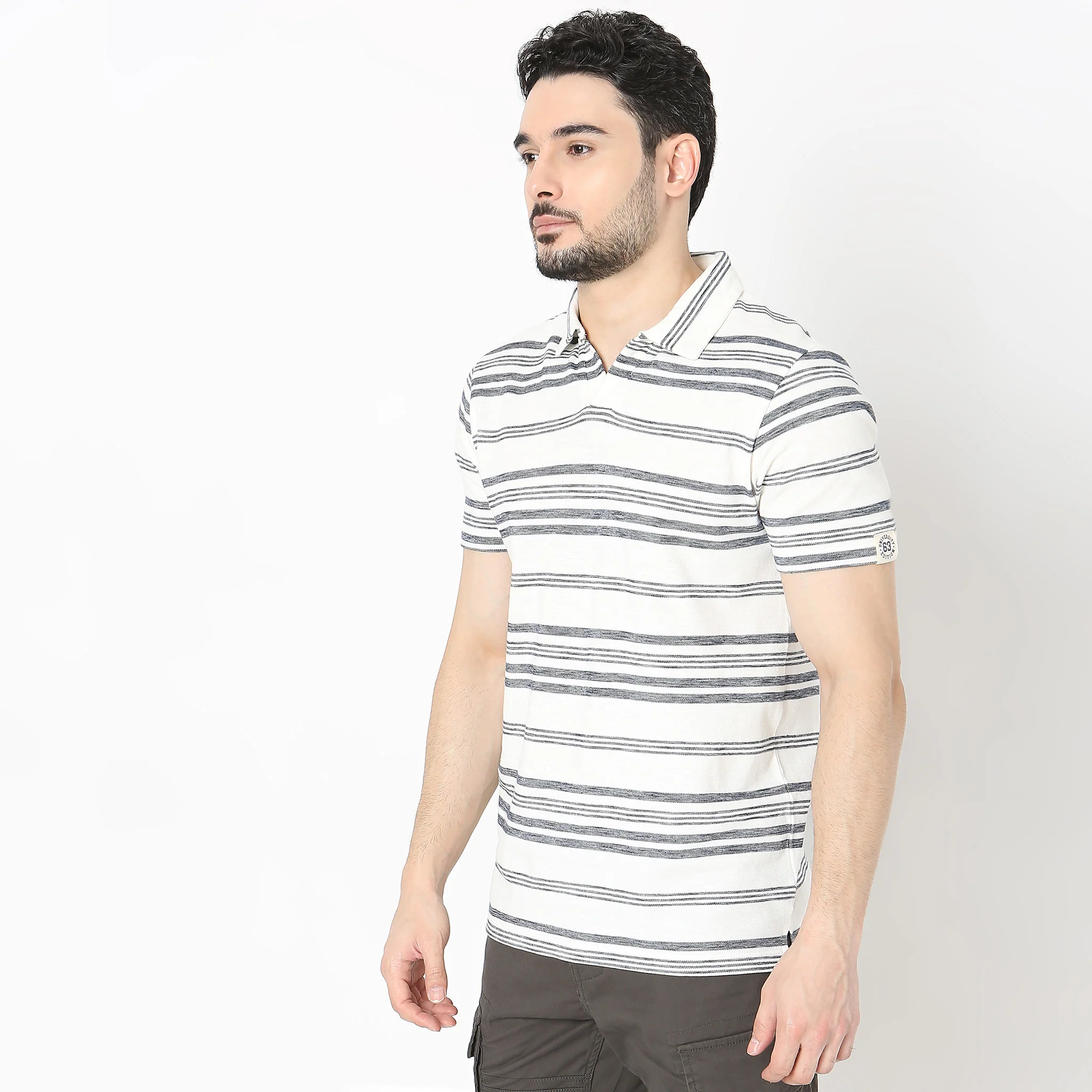 Rugby Polo™ - Special Yarn exclusively Knitted Stripes - Modern Smart Regular Fit Polo T-Shirt - Image 10