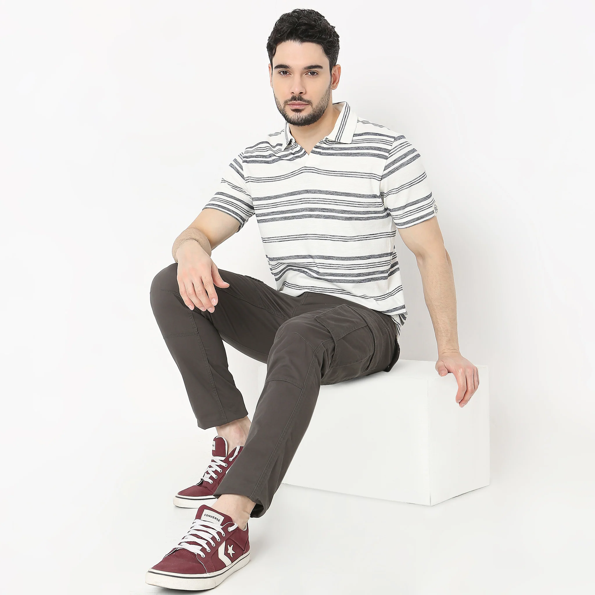 Rugby Polo™ - Special Yarn exclusively Knitted Stripes - Modern Smart Regular Fit Polo T-Shirt - Image 6