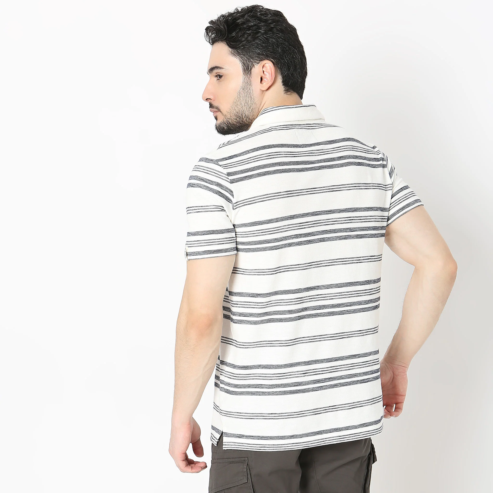 Rugby Polo™ - Special Yarn exclusively Knitted Stripes - Modern Smart Regular Fit Polo T-Shirt - Image 8