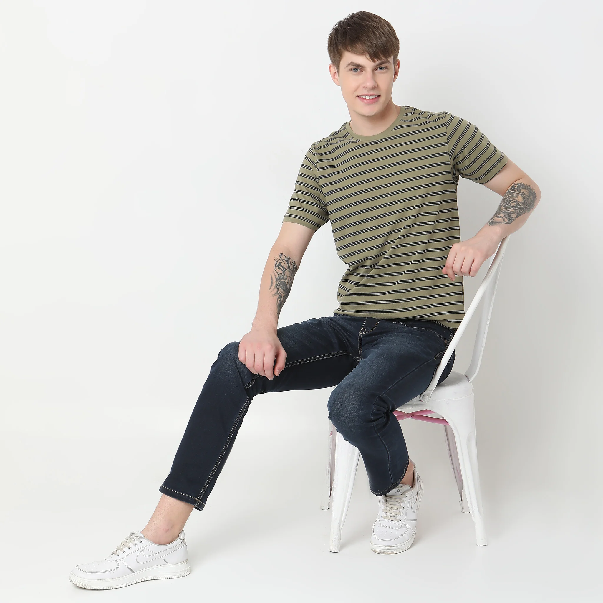 Knitted Striped T-Shirt