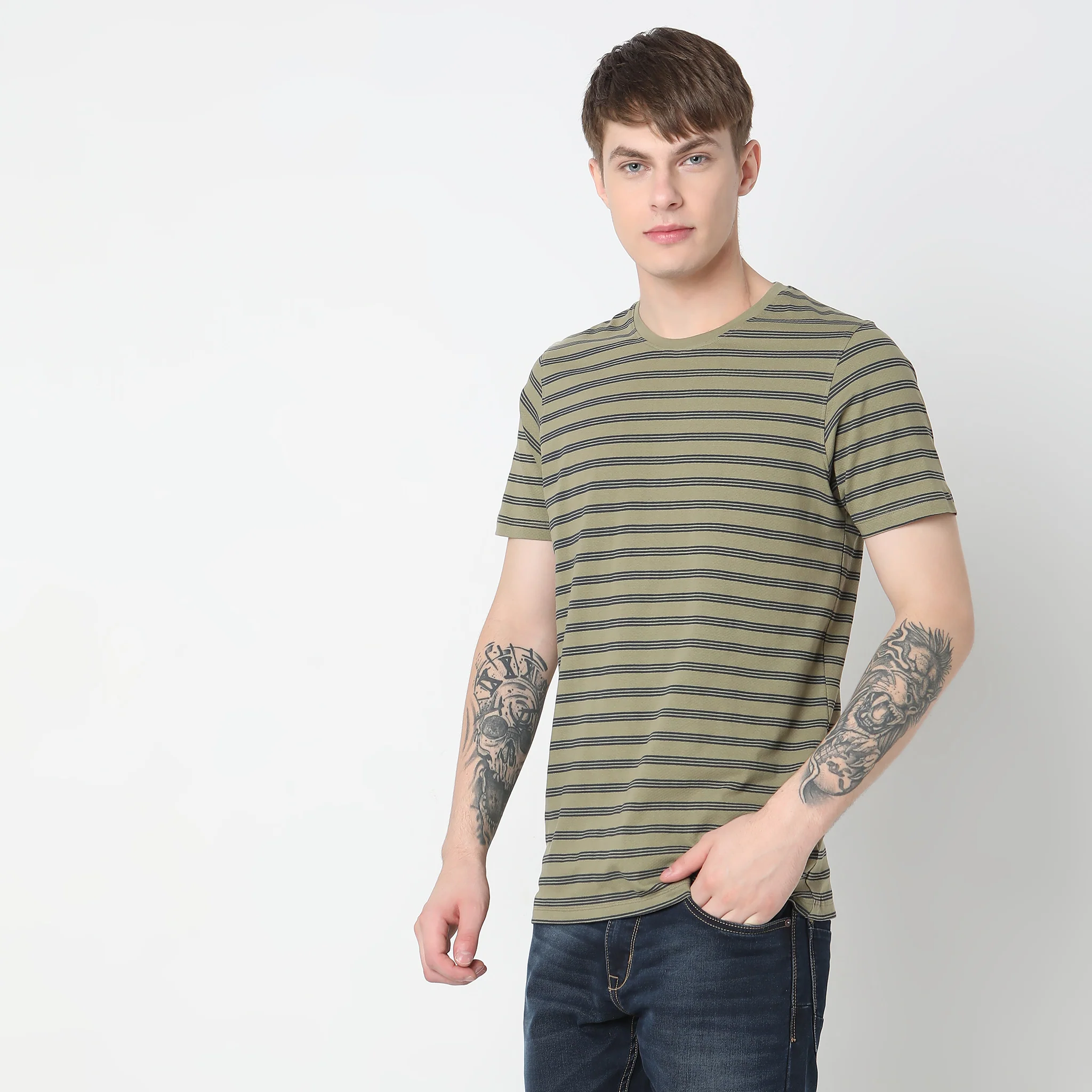 Knitted Striped T-Shirt - Image 2