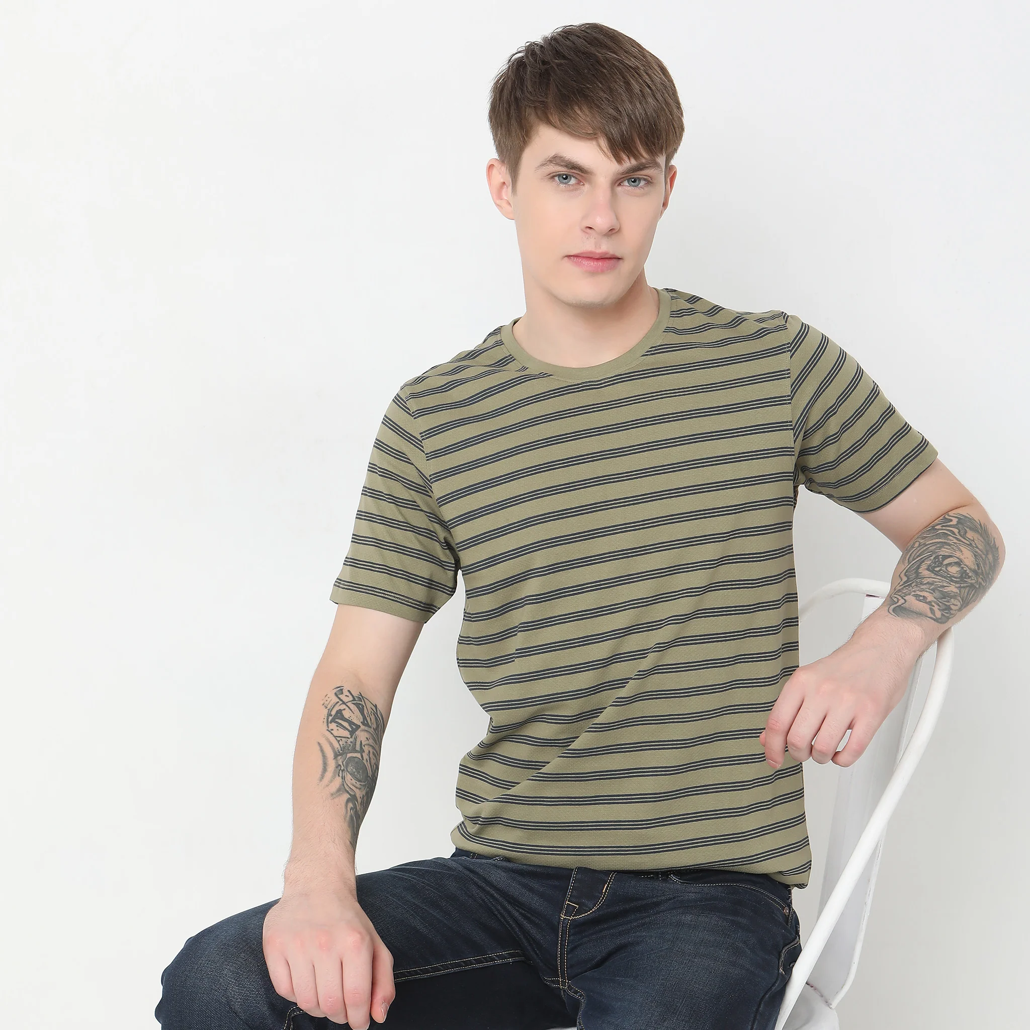 Knitted Striped T-Shirt - Image 4