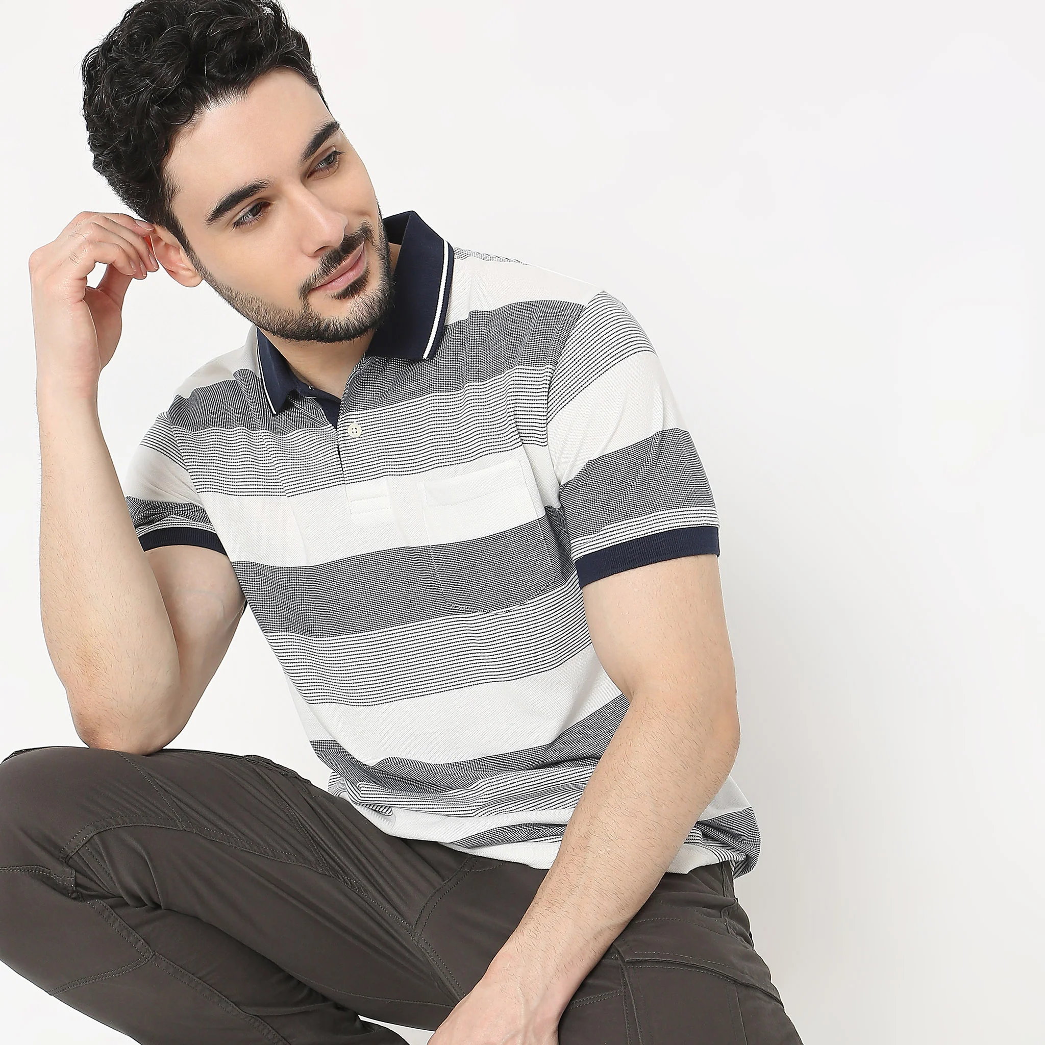 Madison Polo™ - Comfort Blend - Regular Fit Striped Polo T-Shirt