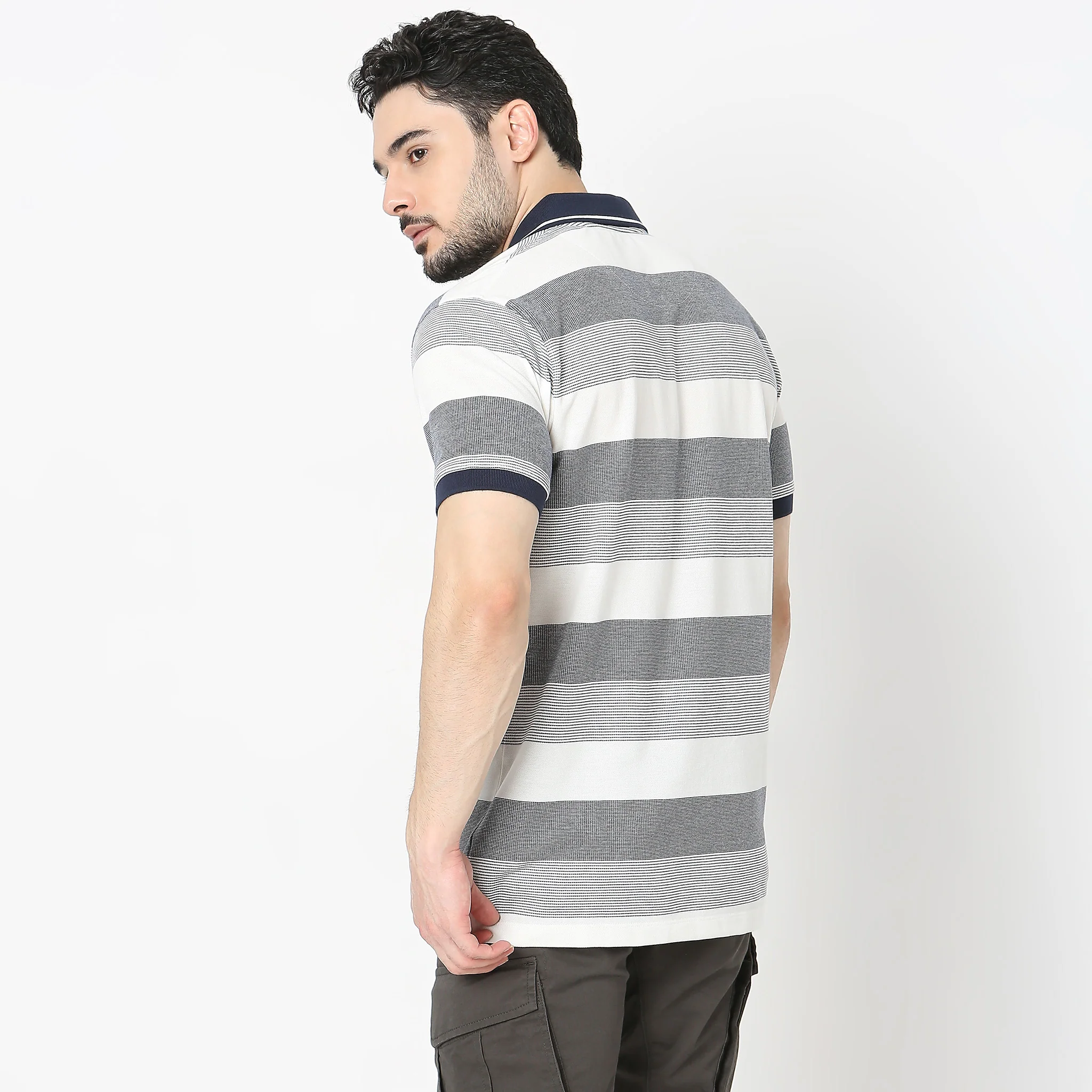 Madison Polo™ - Comfort Blend - Regular Fit Striped Polo T-Shirt - Image 3