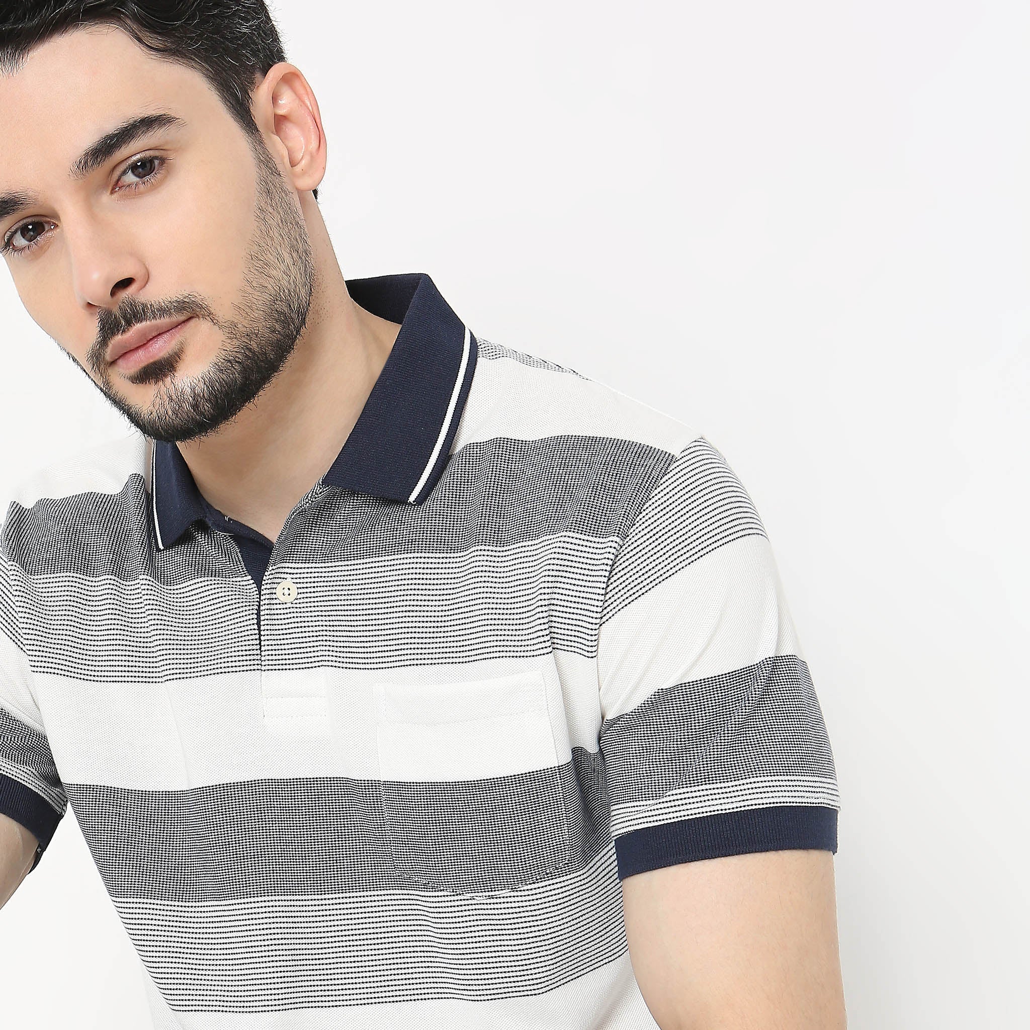 Madison Polo™ - Comfort Blend - Regular Fit Striped Polo T-Shirt - Image 4