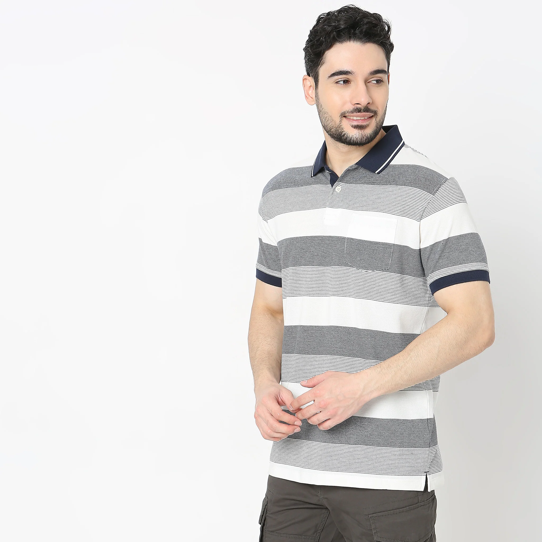 Madison Polo™ - Comfort Blend - Regular Fit Striped Polo T-Shirt - Image 5