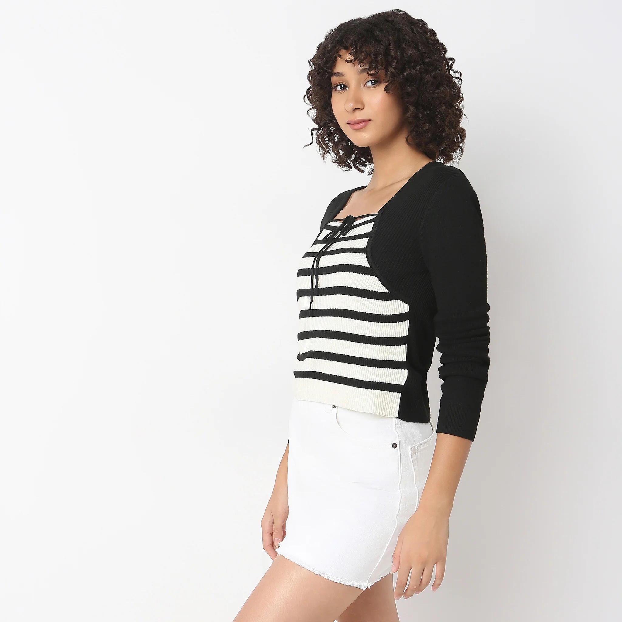 Knitted Striped T-Shirt - Image 4